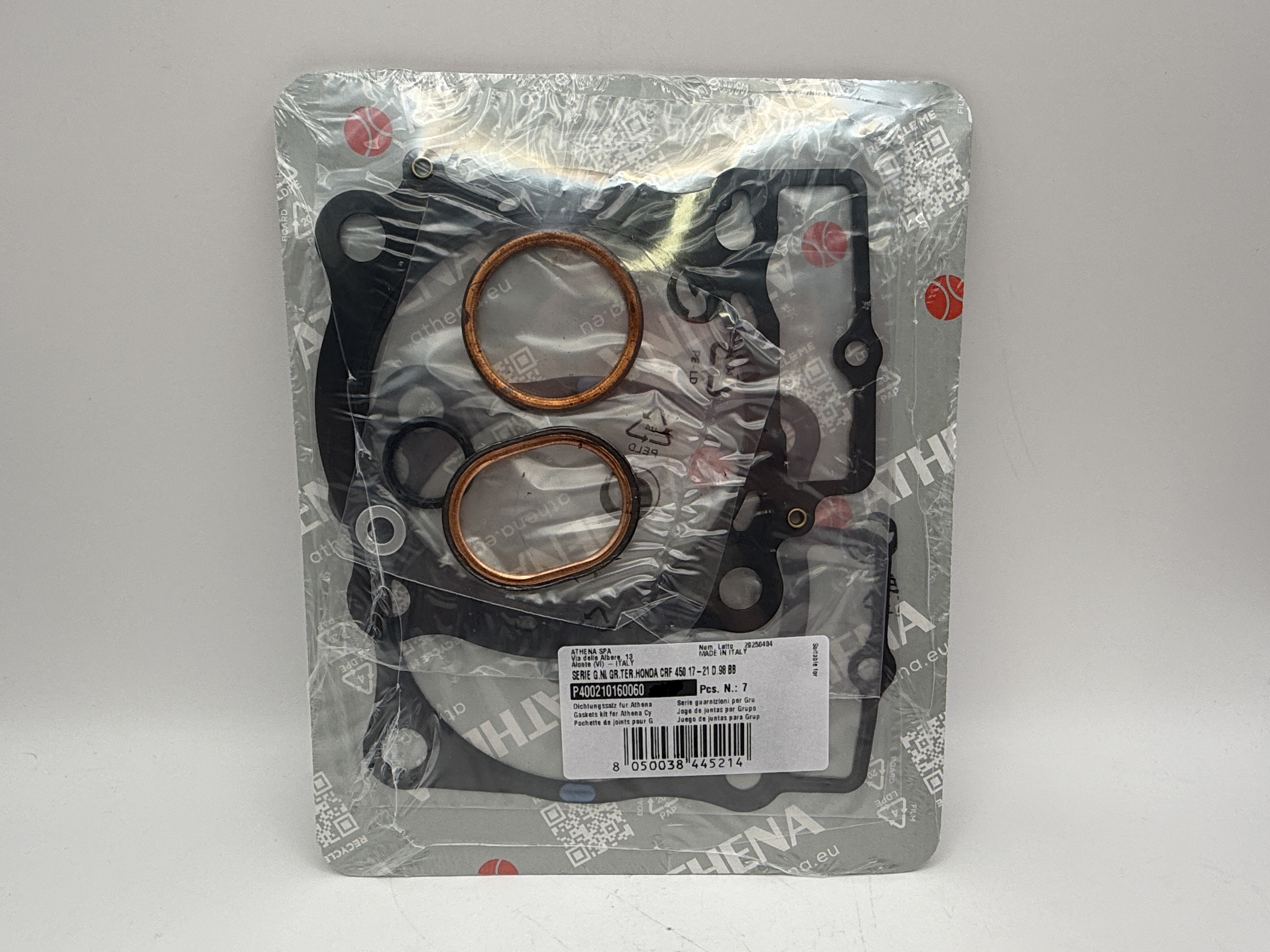 Athena Big Bore Top Gasket Set 98.00mm (+2.00mm) Honda CRF450R 17-18 (470cc) (Fits: 121668AJ)