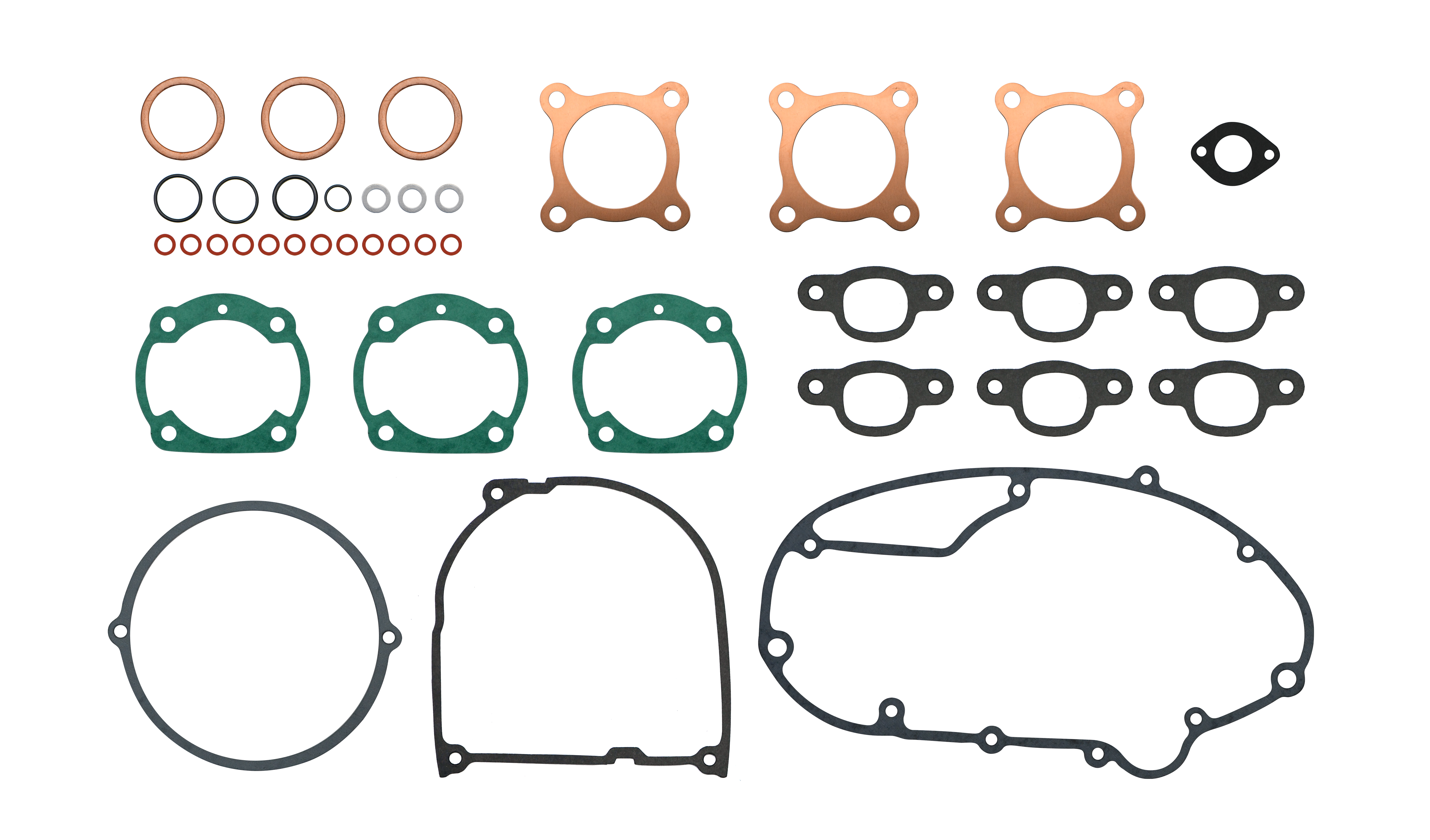 Hendler Full Gasket Set Kawasaki KH250 A5 1976, 250 S1 A,B,C 3 Cyllinder 1973-1975