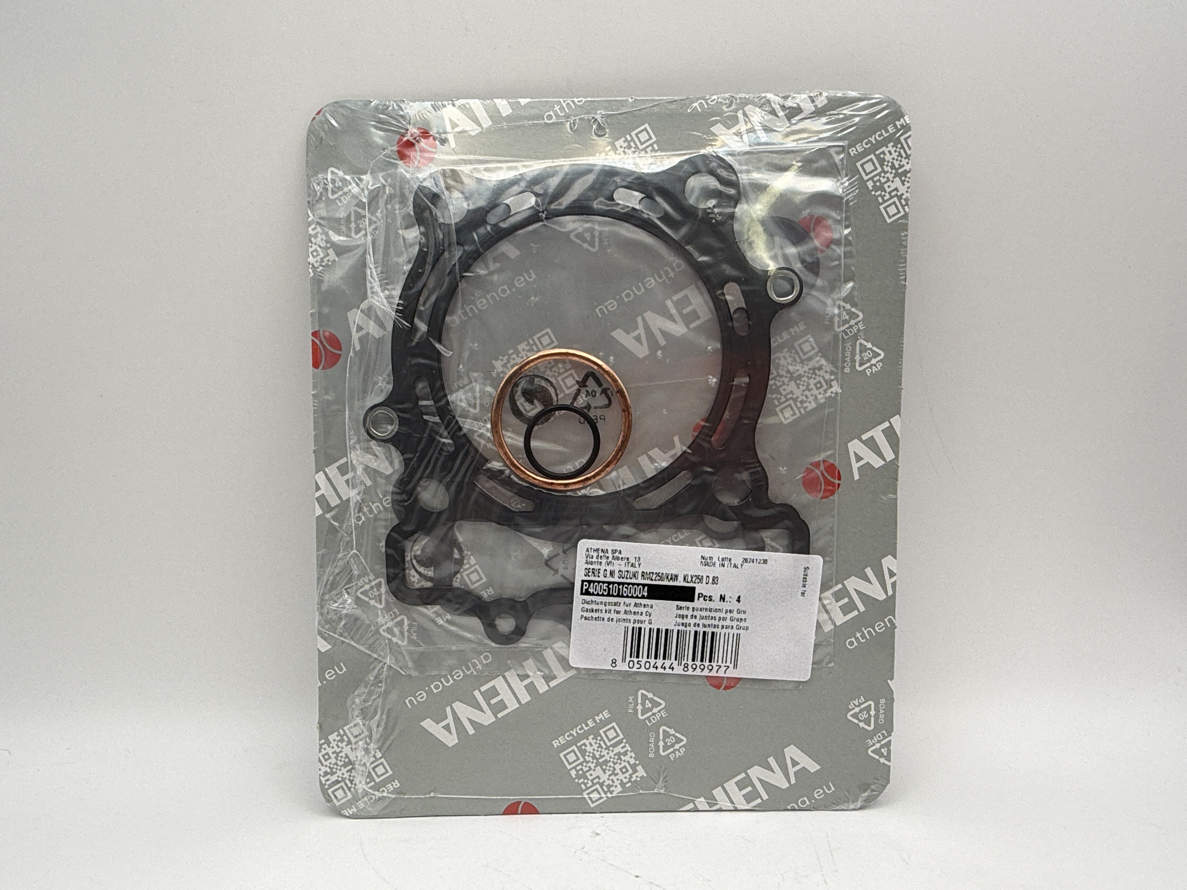 Athena Big Bore Top Gasket Set 83.00mm (+4.00mm) Kawasaki KX250F 04-08 (290cc) (Fits: 122460AR)