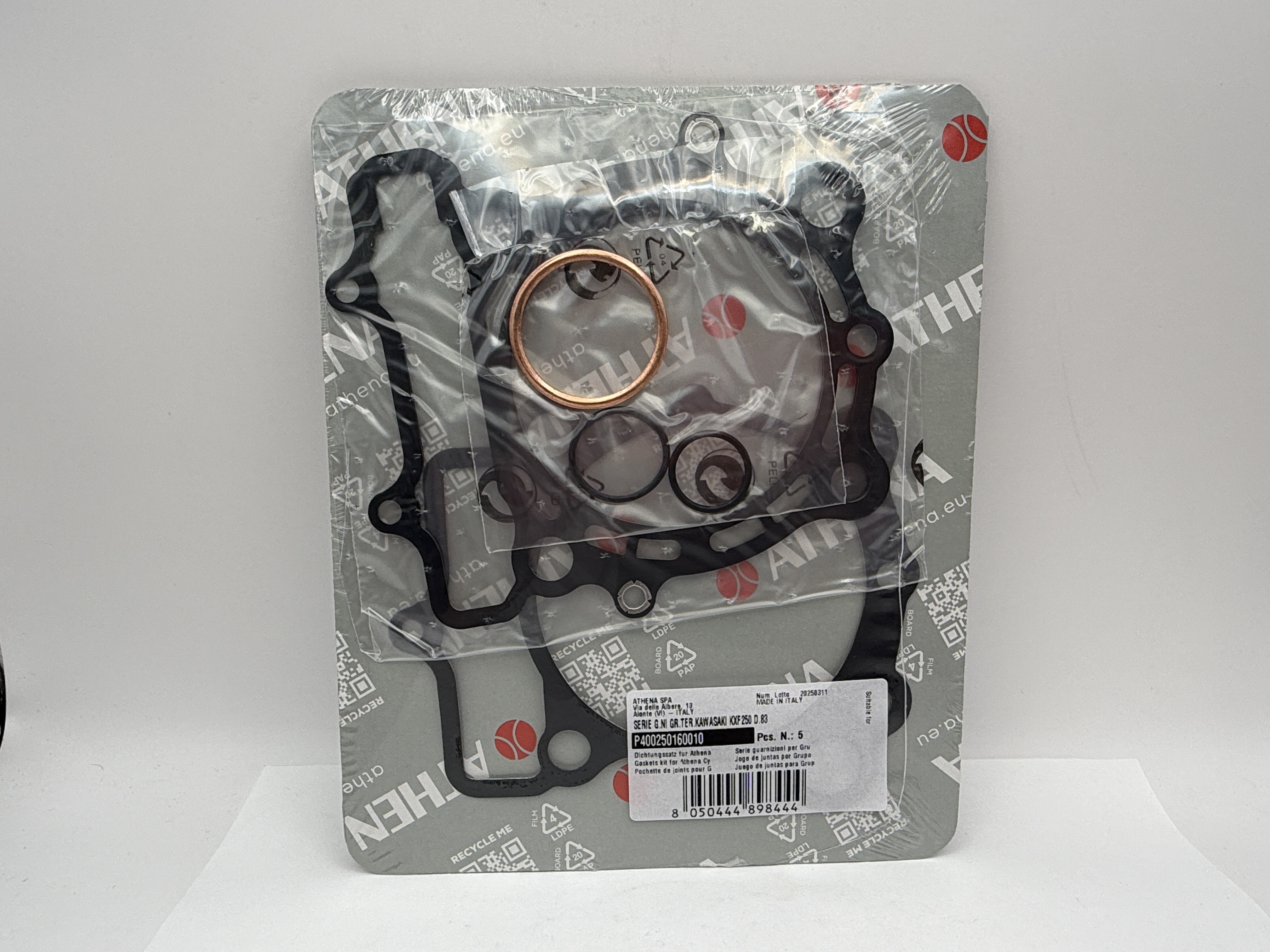 Athena Big Bore Top Gasket Set 83.00mm (+4.00mm) Kawasaki KX250F 09-16 (290cc) (Fits: 122463AR, 122462AR, 122461AR)