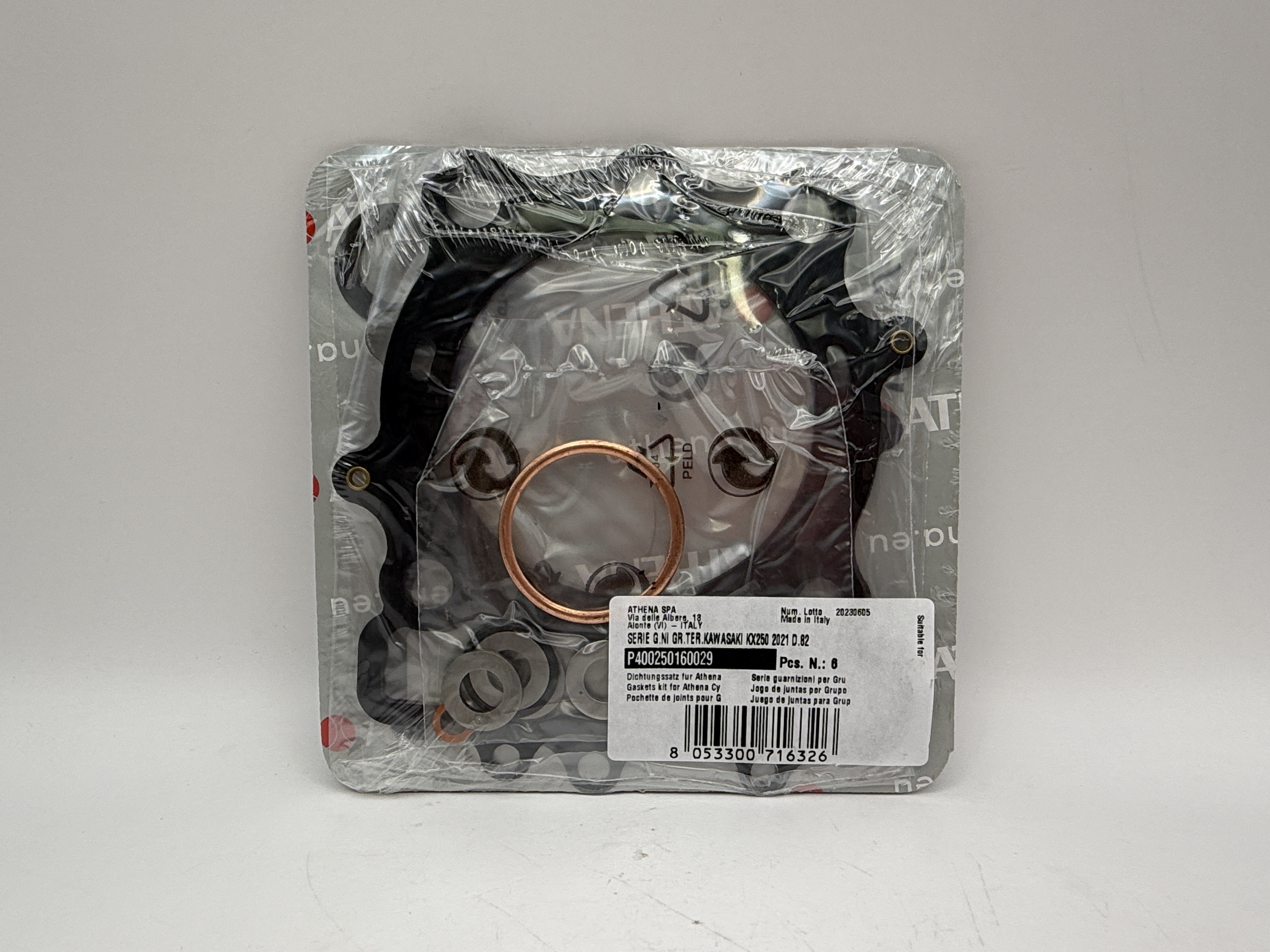 Athena Big Bore Top Gasket Set 82.00mm (+4.00mm) Kawasaki KX250F 2021-2022 (276cc) (Fits: 122466AN)