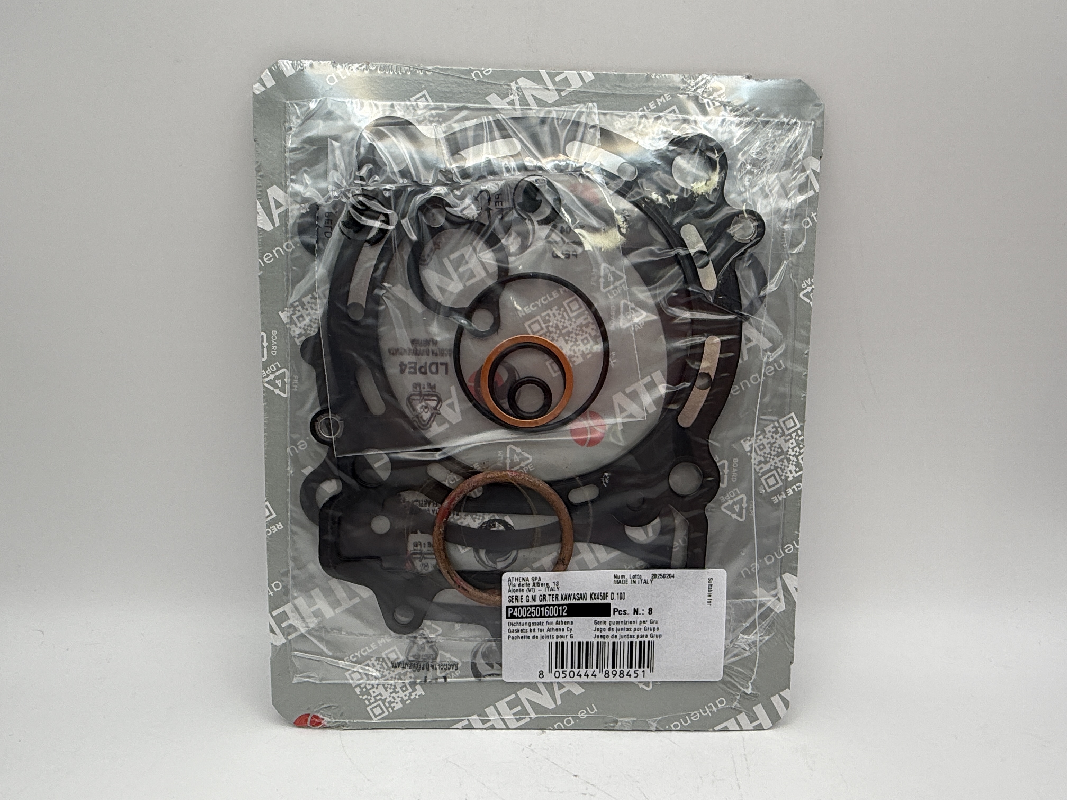 Athena Big Bore Top Gasket Set 100.00mm(+4.00mm)Kawasaki KX450F 09-15 (490cc) (Fits: 122642AN)