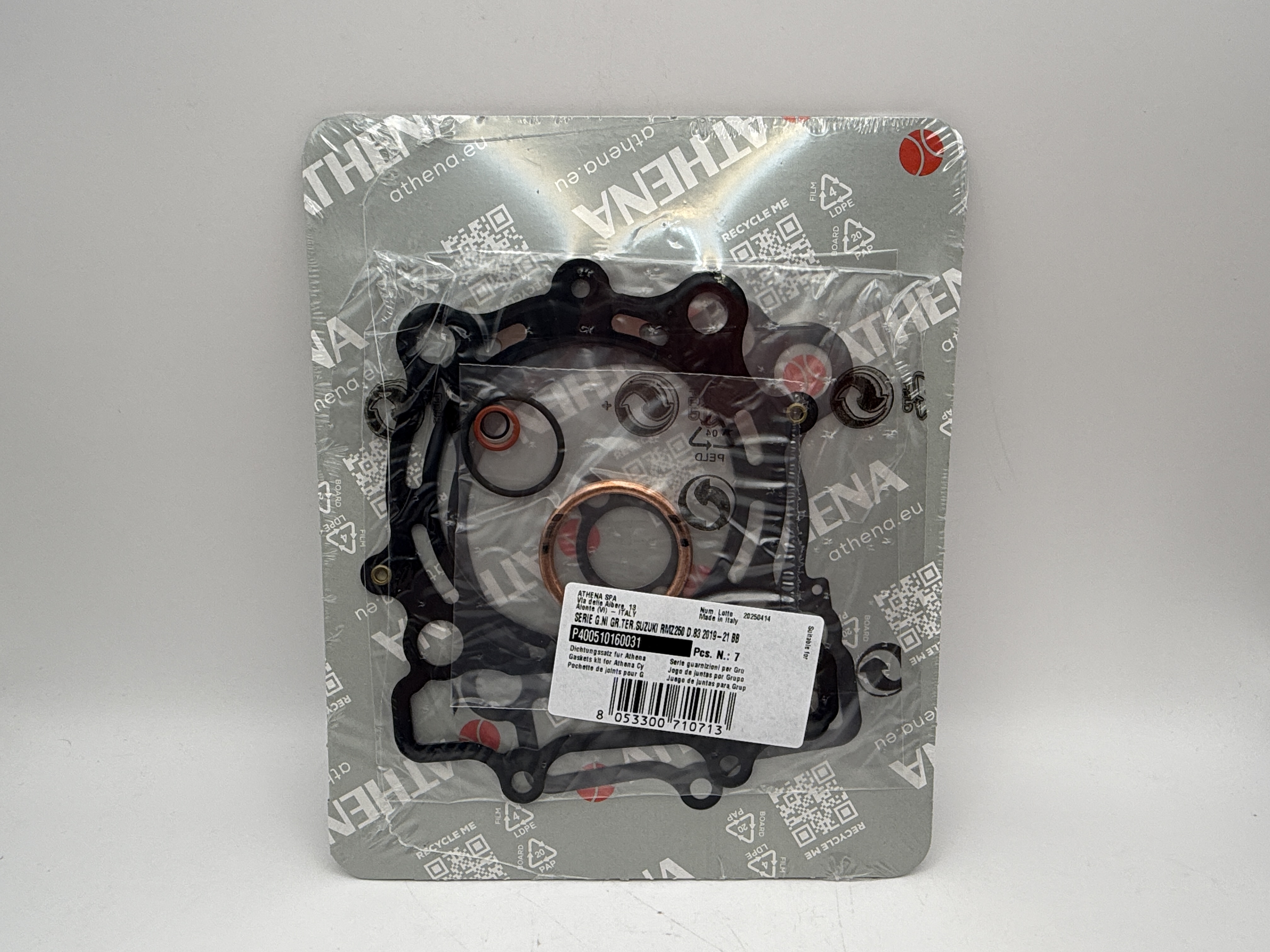 Athena Big Bore Top Gasket Set 83.00mm (+6.00mm) Suzuki RM-Z250 19-22 (290cc) (Fits: 123522AR)