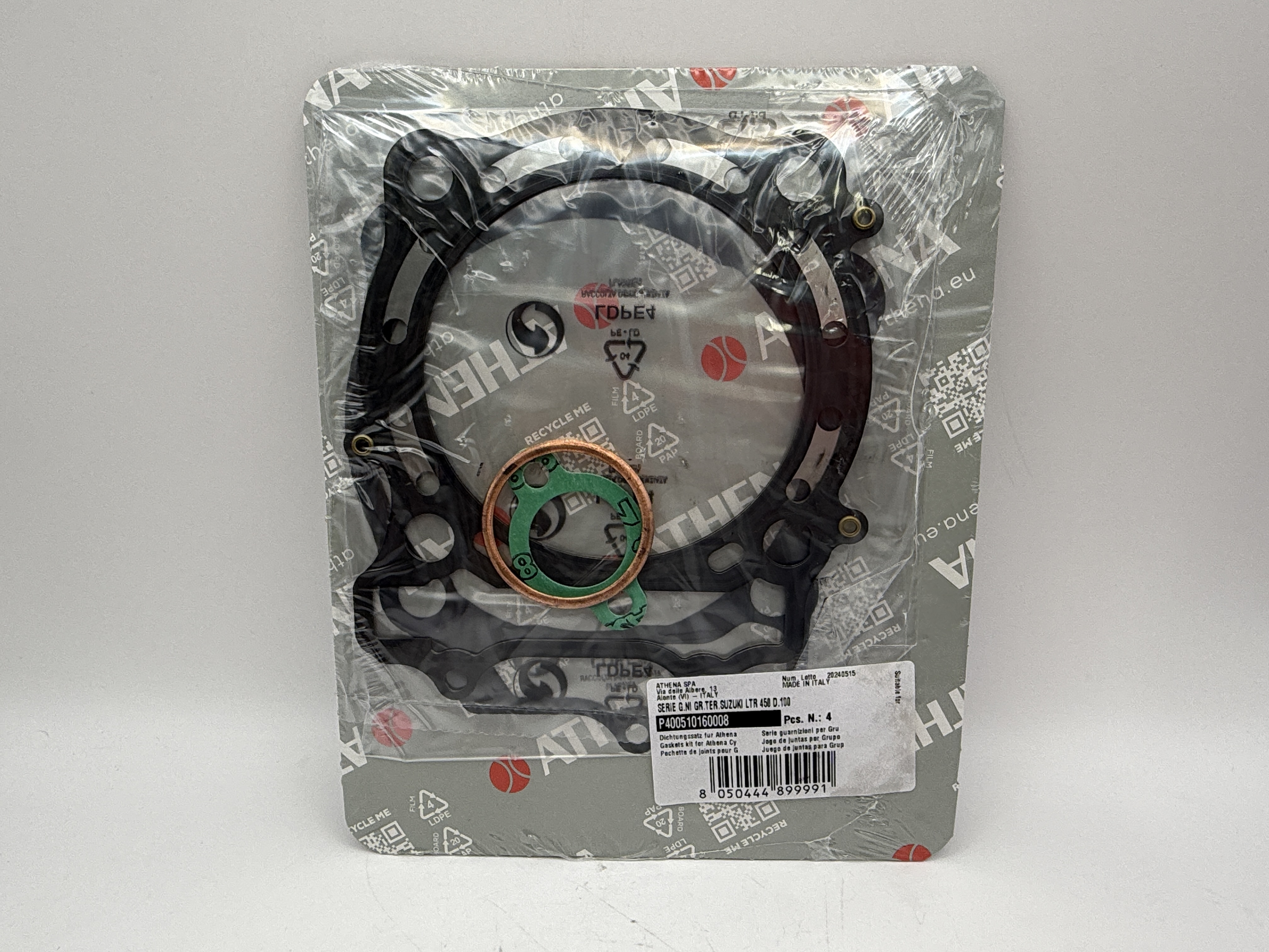 Athena Big Bore Top Gasket Set 100.00mm (+4.50mm) Suzuki LT-R450 06-11 (490cc)