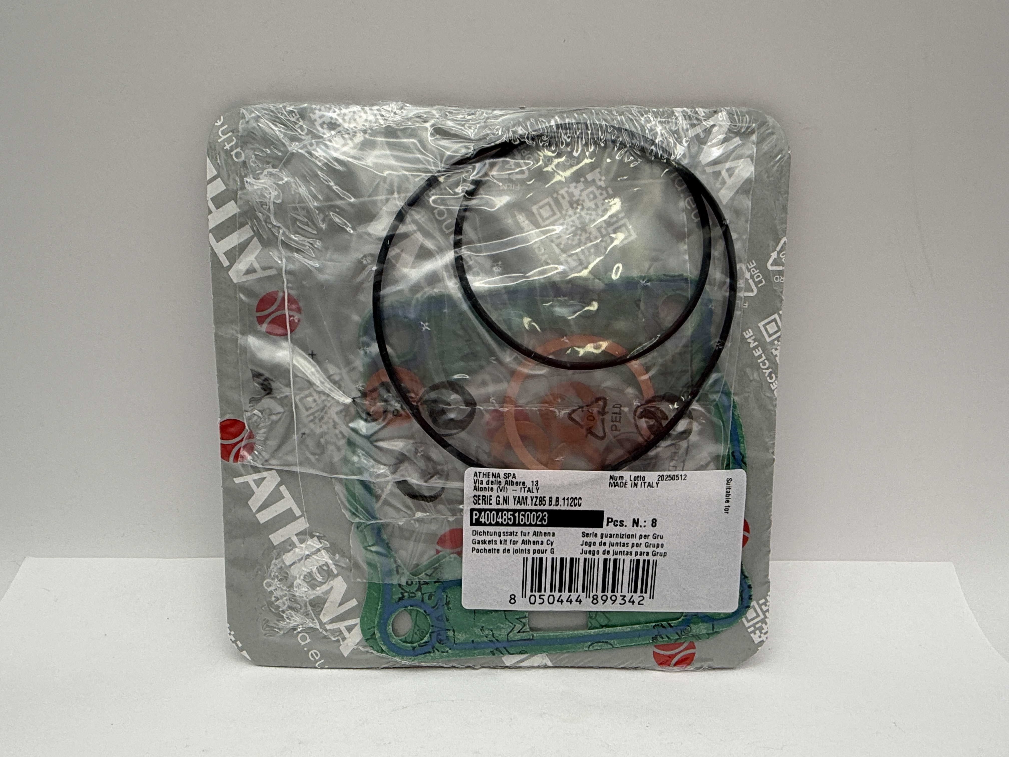 Athena Big Bore Top Gasket Set 53.00mm (+5.50mm) Yamaha YZ85 02-18(112cc) (Fits: 124184AQ)