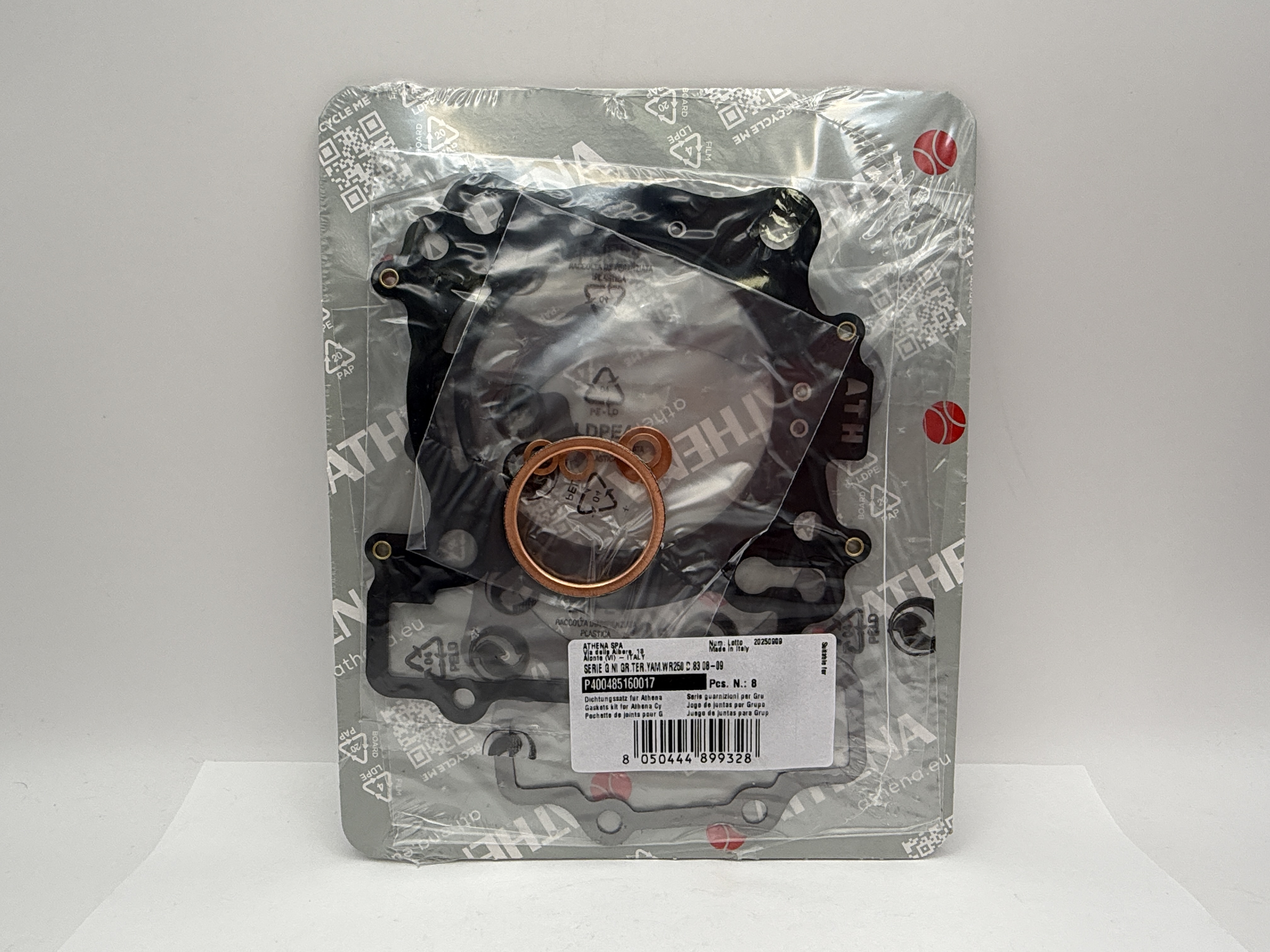 Athena Big Bore Top Gasket Set 83.00mm (+6.00mm) Yamaha WR250R,X (290cc) (Fits: 124525AR)