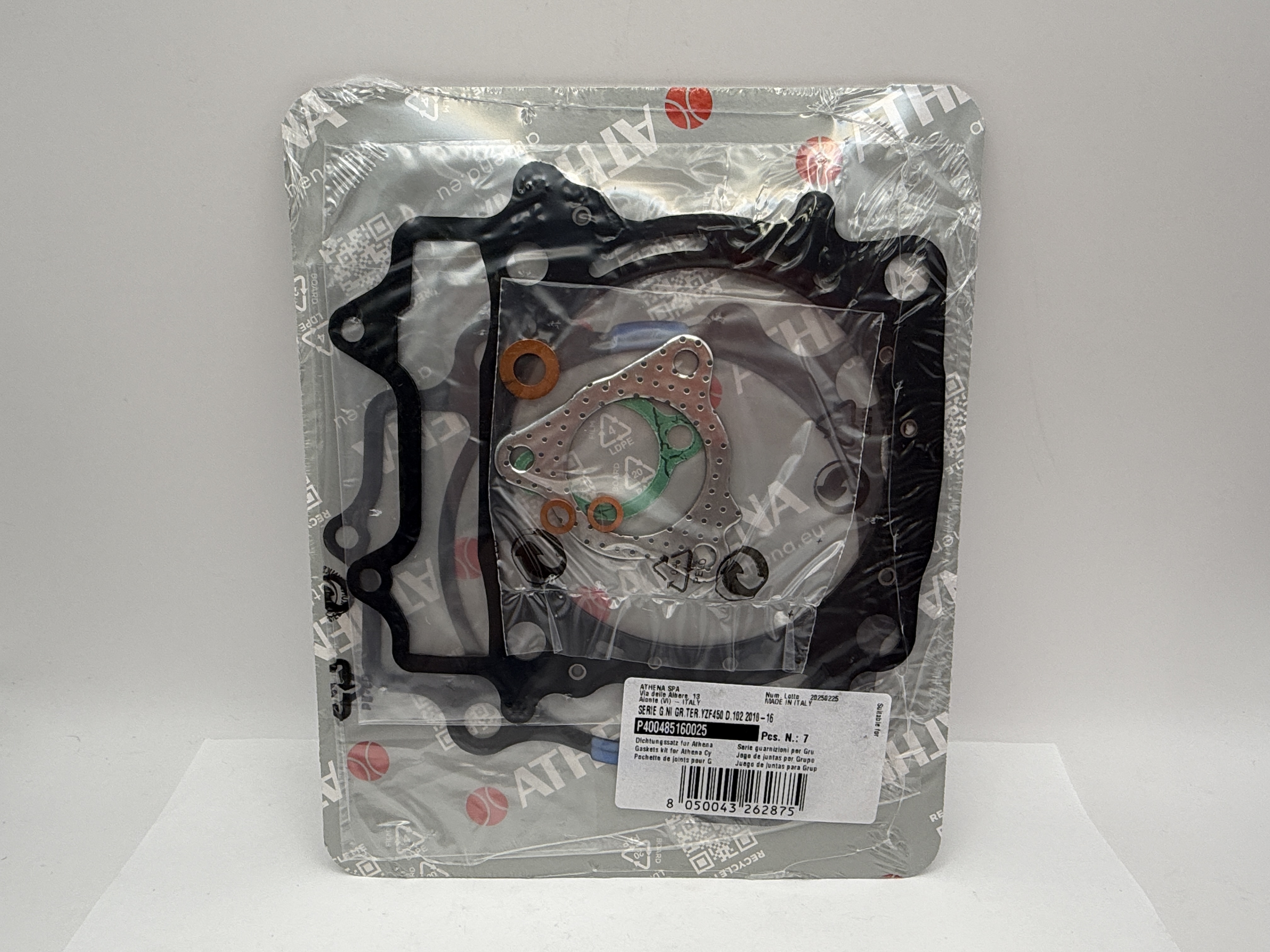 Athena Big Bore Top Gasket Set 102.00mm (+5.00mm) Yamaha YZ450F 10-17 (500cc) (Fits: 124683AP)