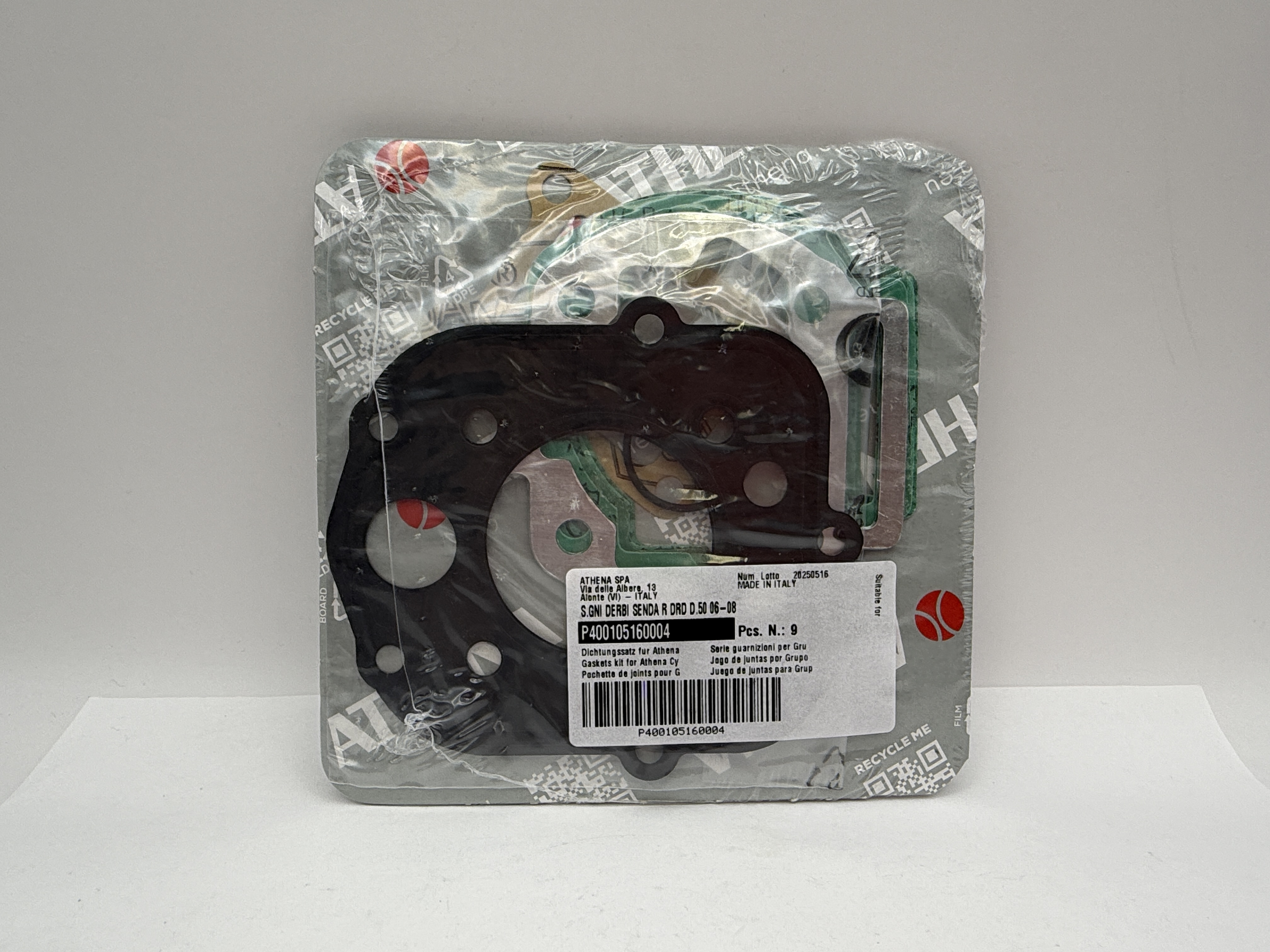 Athena Big Bore Top Gasket Set 50.00mm (+10.00mm) Aprilia RS50 06-10 (80cc) (Fits: 125009AZ)