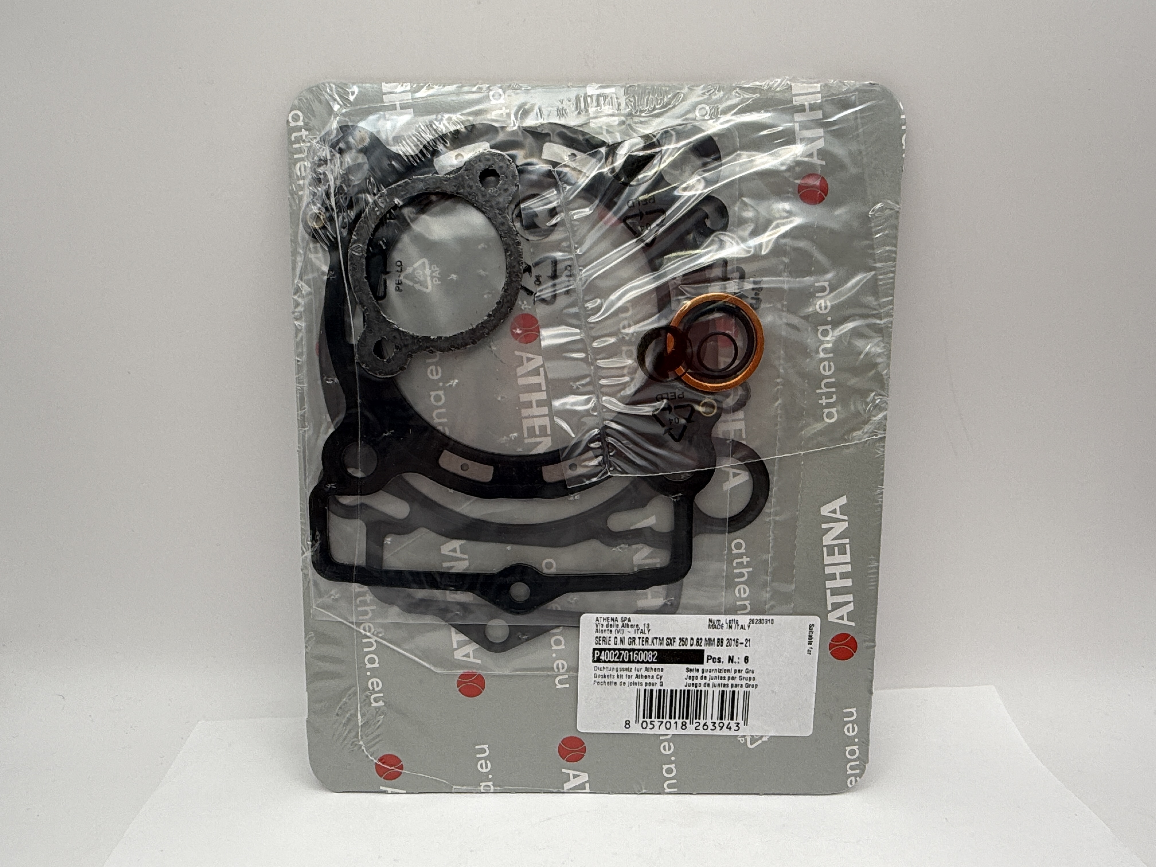 Athena Big Bore Top Gasket Set 82.00mm (+4.00mm) KTM 250 SX-F 16-22, Husqvarna FC KTM Engine Models 16-22, Gas Gas MC-F 250 21-22 (276cc) (Fits: 125518AN)