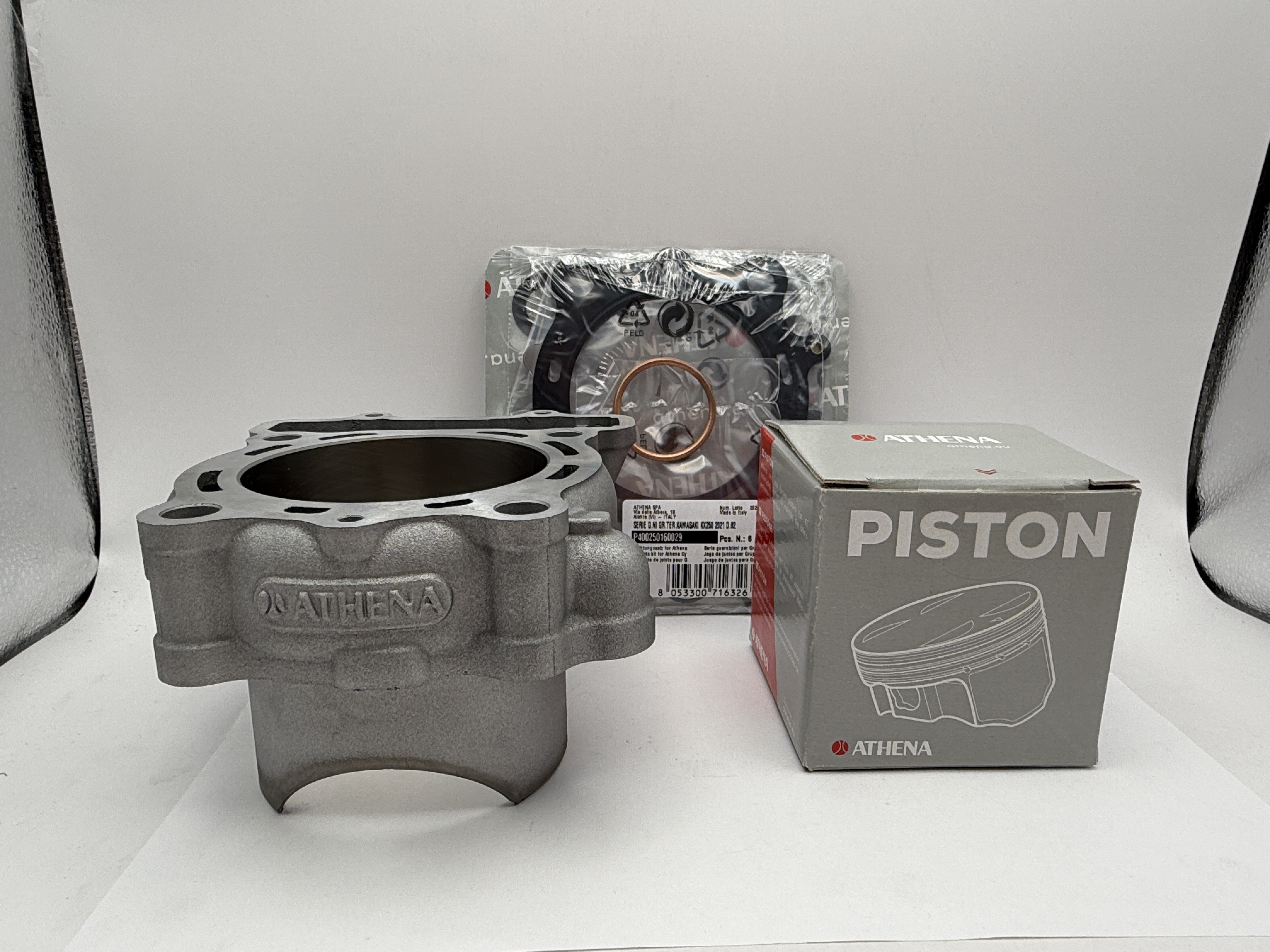 Athena Big Bore Cylinder Kit 82.00mm (+4.00mm) With Top Set, Piston Kawasaki KX250F 2021-2022 (276cc)
