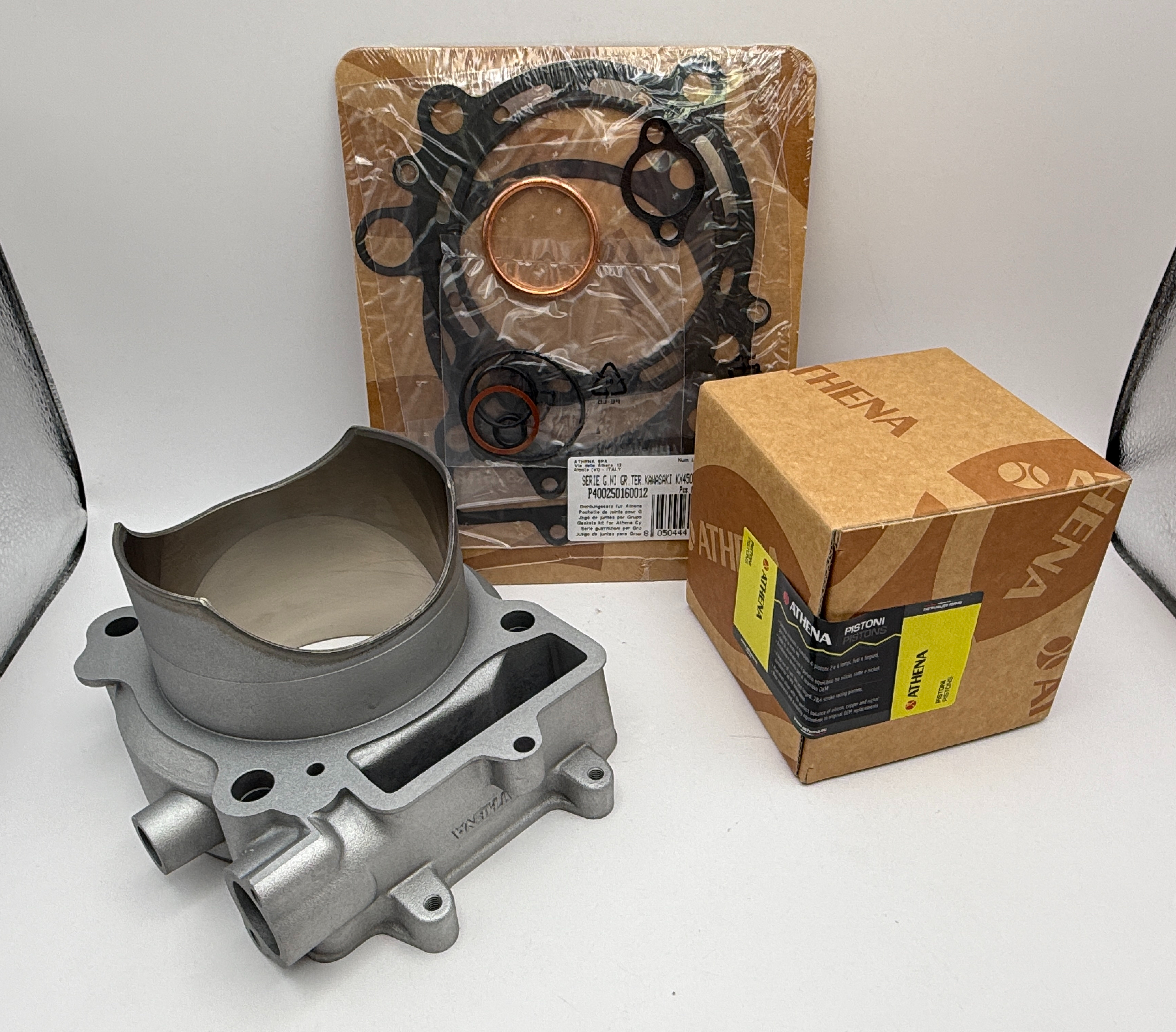 Athena Big Bore Cylinder Kit 100.00mm(+4.00mm)Top Set,Piston Kawasaki KX450F 09-15 (490cc)