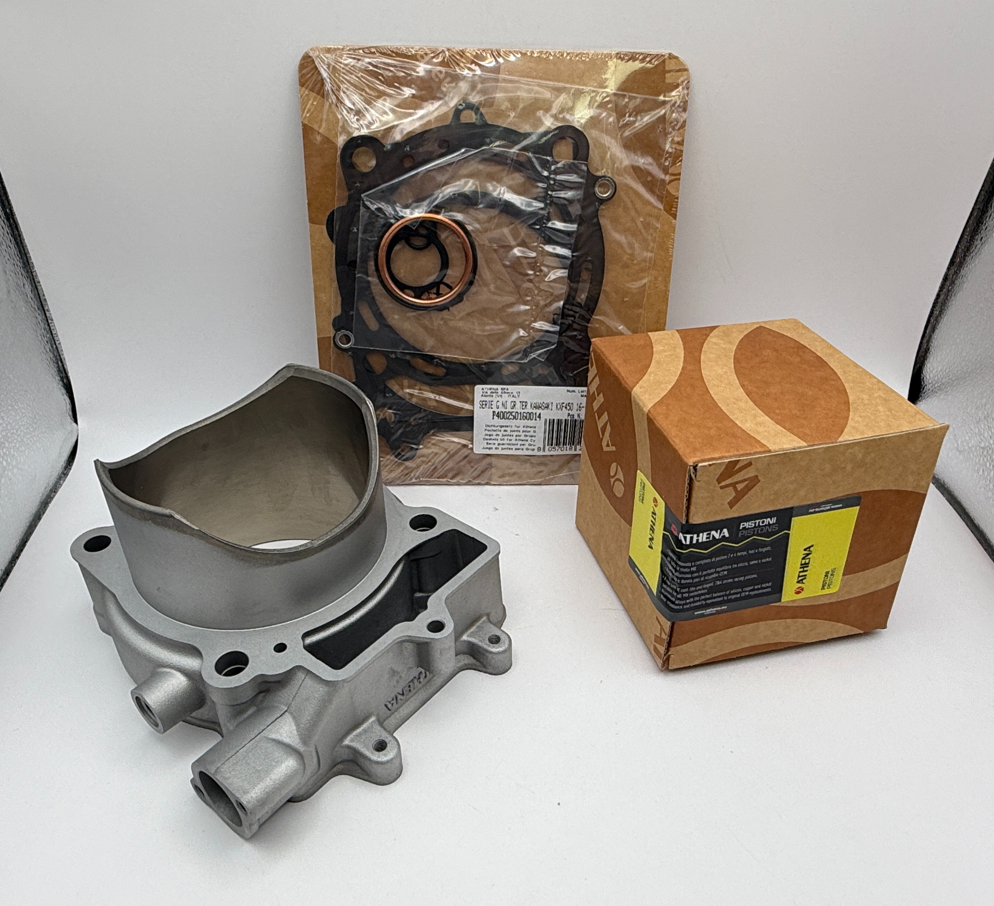 Athena Big Bore Cylinder Kit 100.00mm(+4.00mm)Top Set,Piston Kawasaki KX450F 16-18 (490cc)