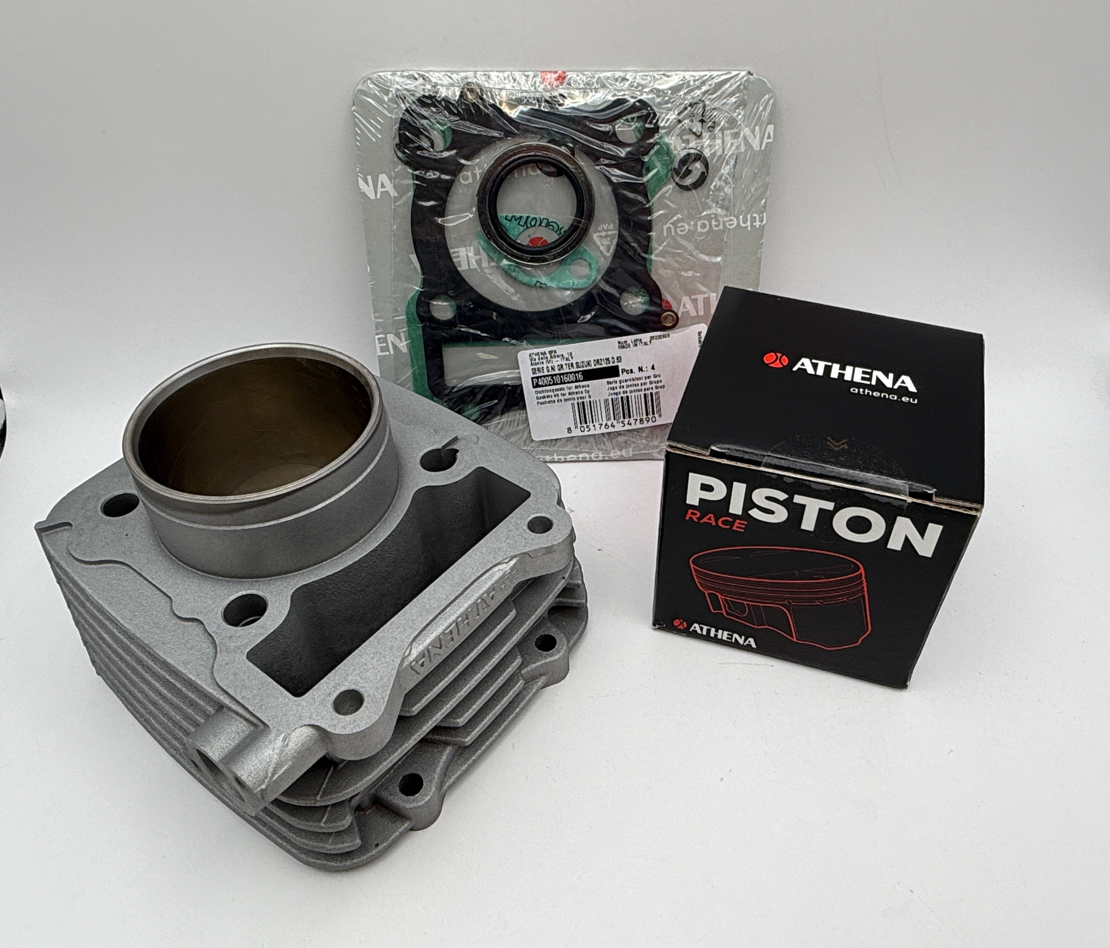 Athena Big Bore Cylinder Kit 63.00mm (+6.00mm) With Top Set, Piston Suzuki DR-Z125 03-16 (152cc)