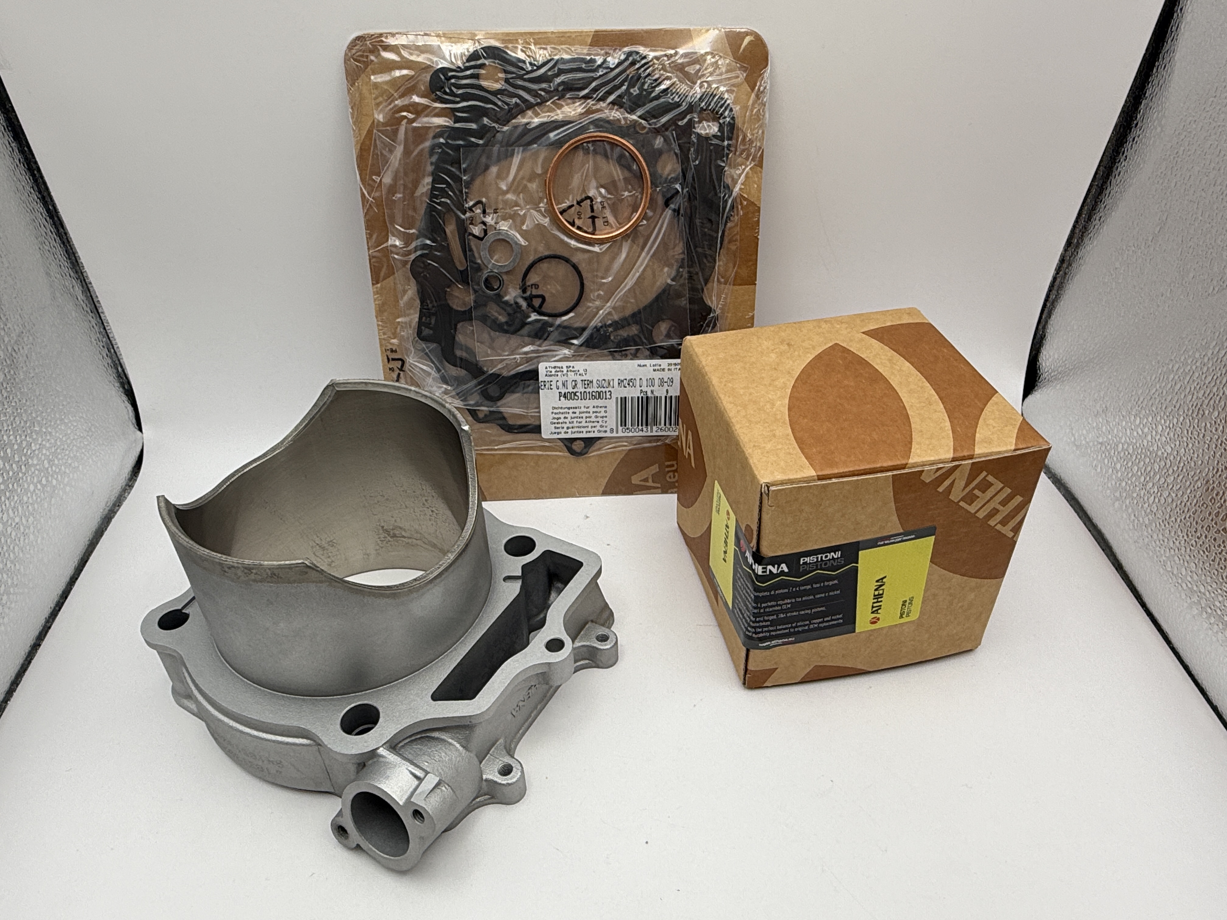 Athena Big Bore Cylinder Kit 100.00mm(+4.00mm) Top Set,Piston Suzuki RM-Z450 08-12 (490cc)