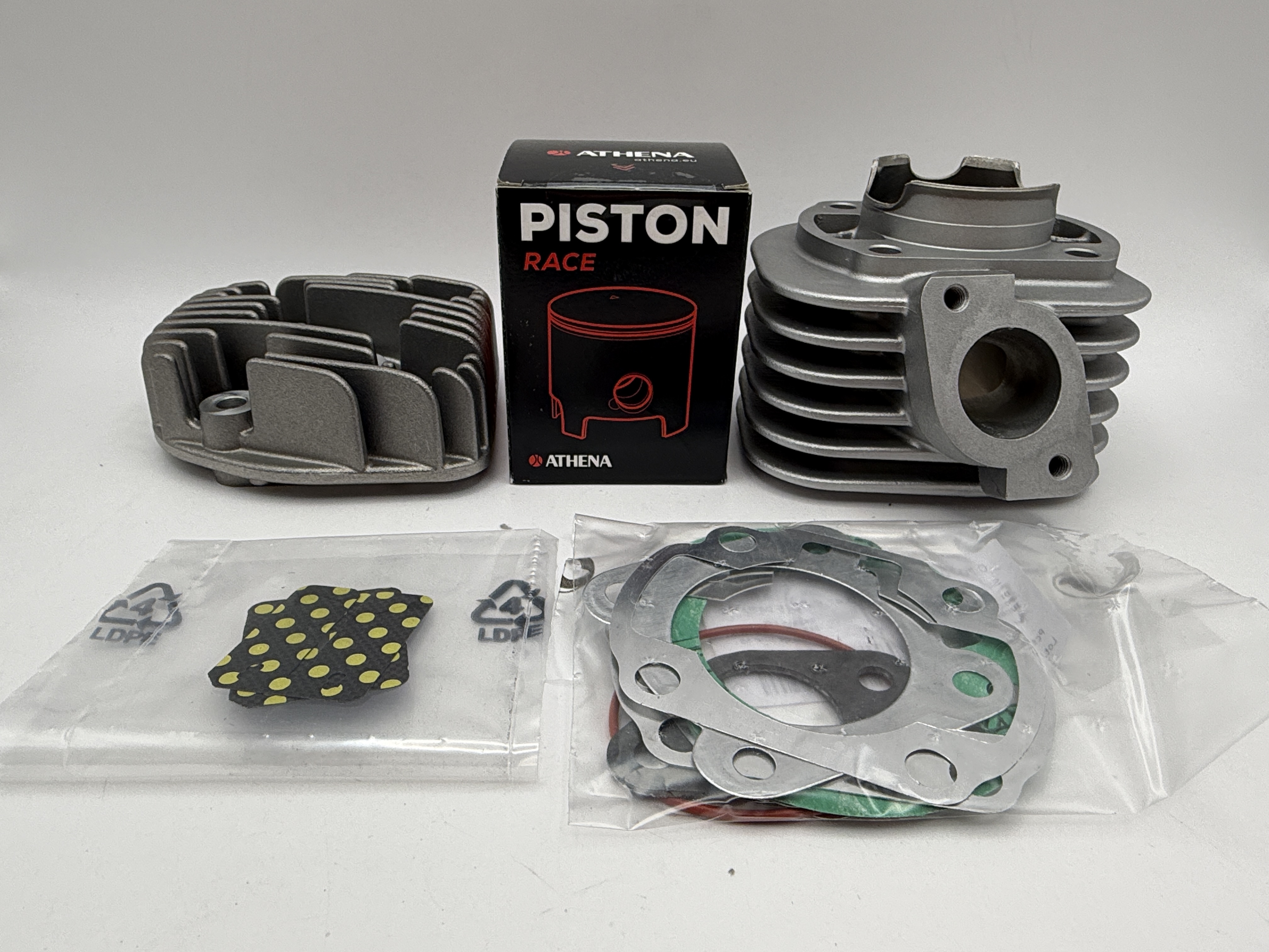 Athena Big Bore Cylinder Kit 47.60mm (+7.60mm) Top Set,Piston,Head Yamaha Jog R 50 (70cc)
