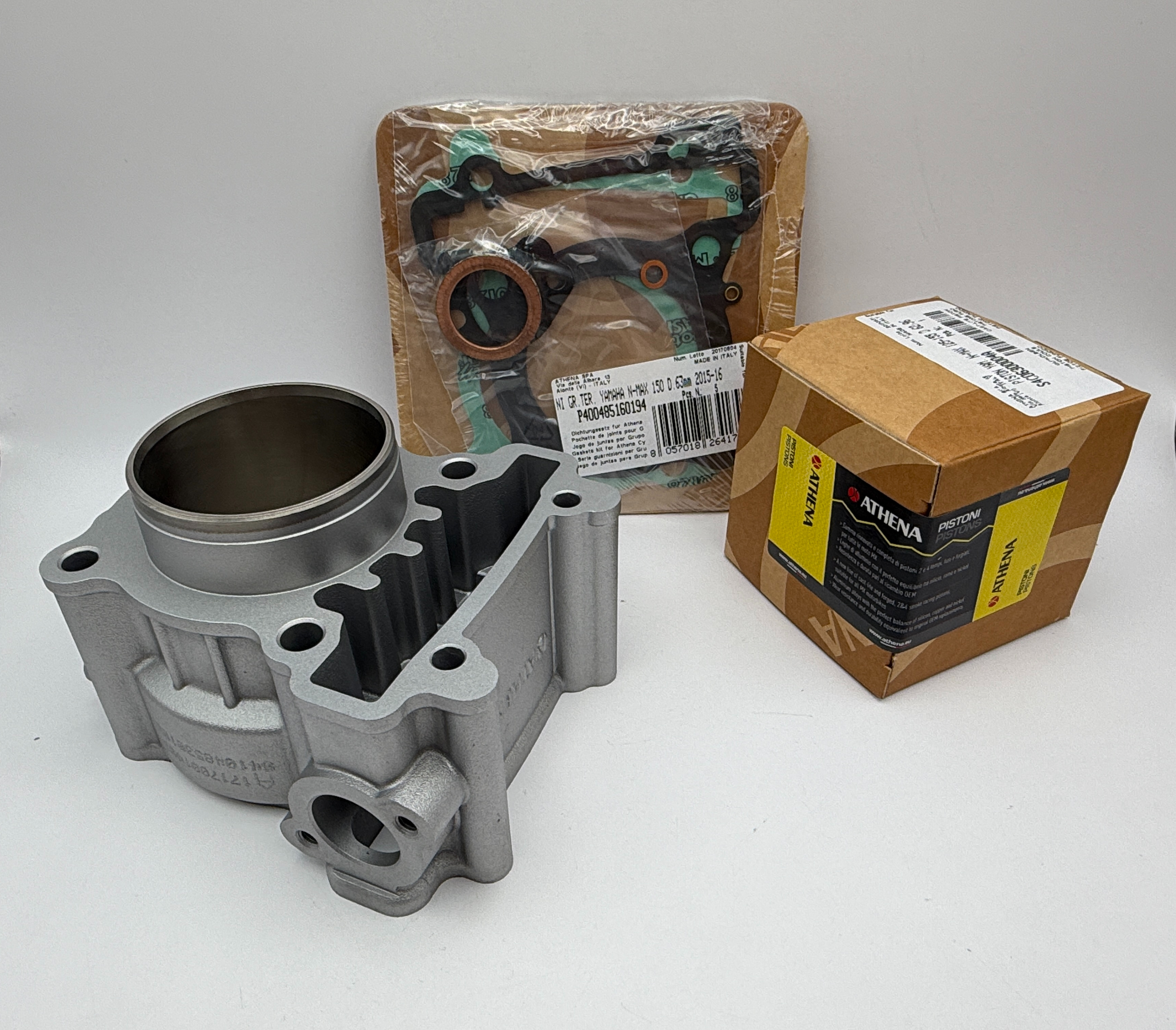Athena Big Bore Cylinder Kit 63.00mm (+5.00mm) Top Set,Piston,Yamaha N-Max 150 (180cc)