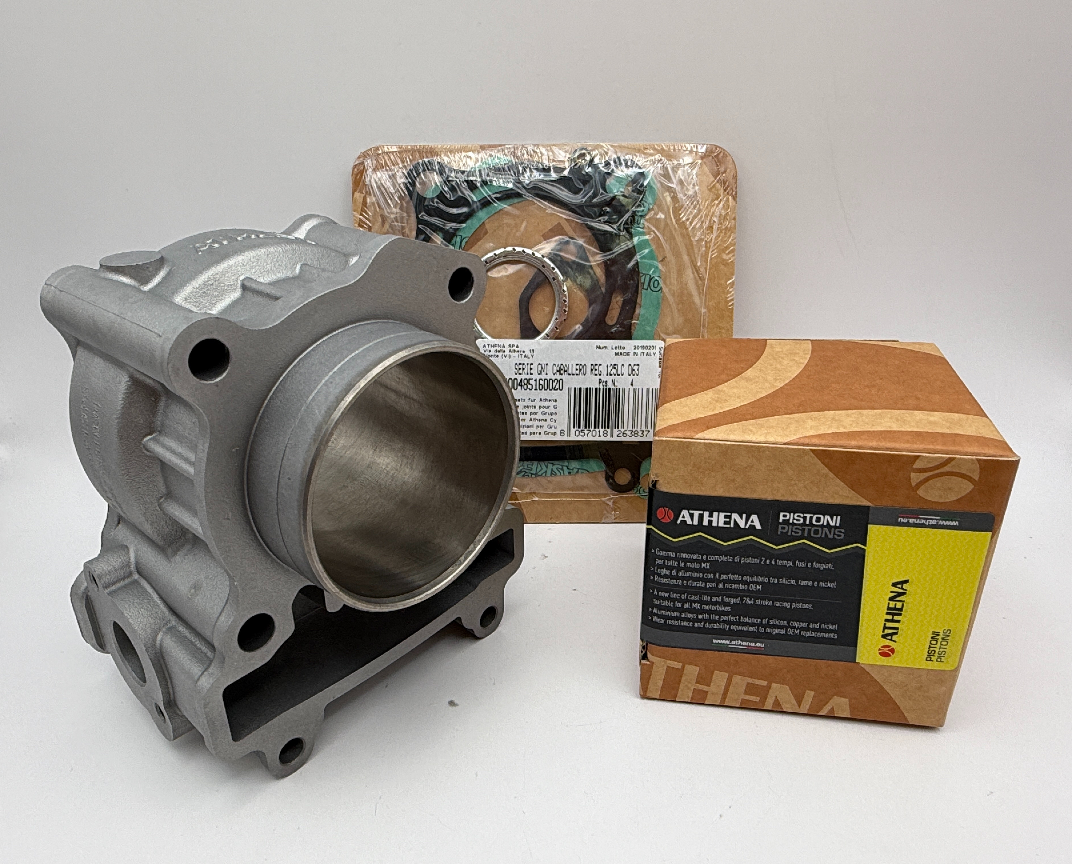 Athena Big Bore Cylinder Kit 63.00mm (+11.00mm) Top Set,Piston,ECU Yamaha VP,YP125 (180cc)
