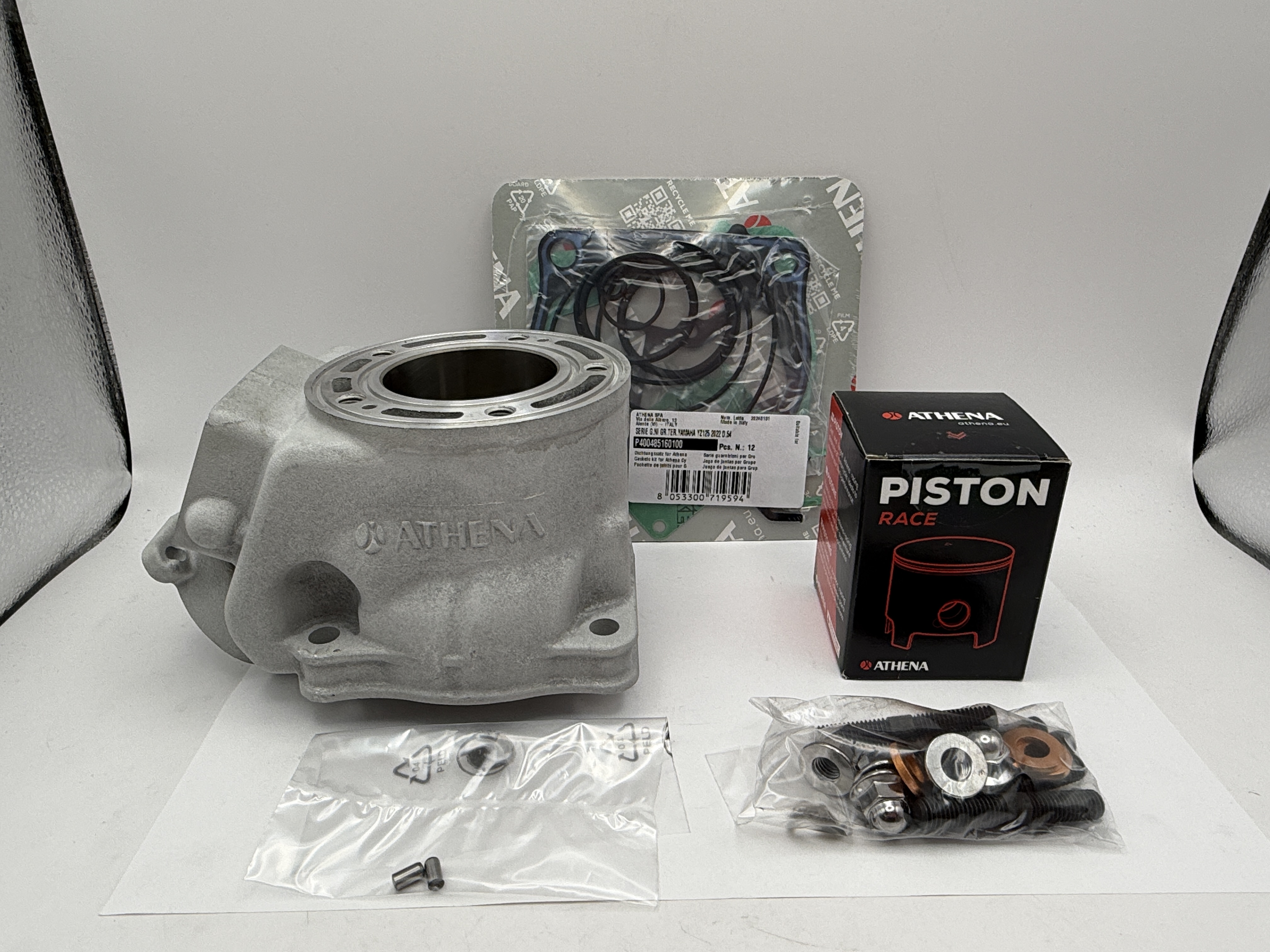 Athena Cylinder Kit 54.00mm Standard With Top Set, Piston Yamaha YZ125 22-24, YZ125X 23-24