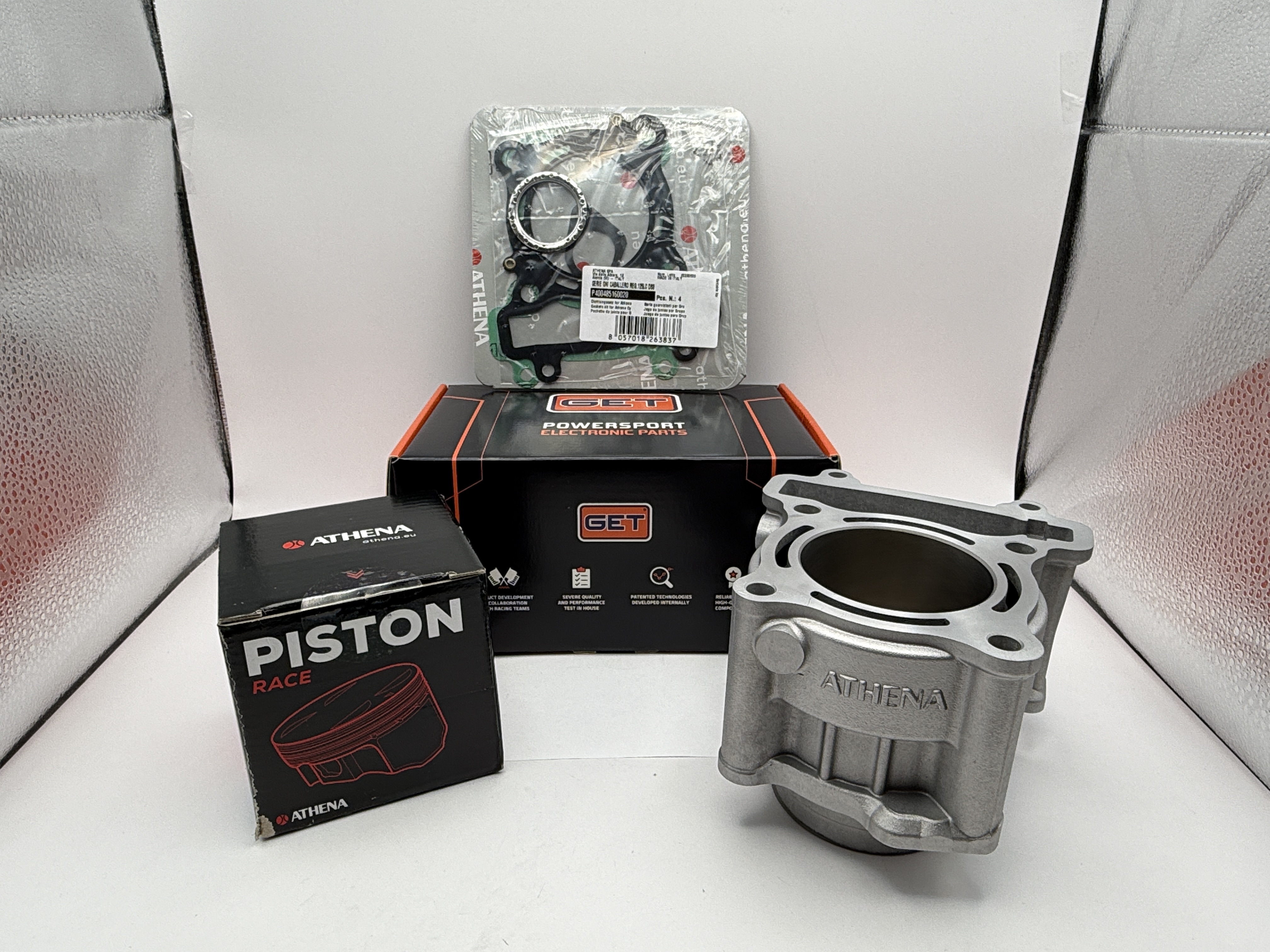 Athena Big Bore Cylinder Kit 63.00mm (+11.00mm) Top Set,Piston,ECU Yamaha YZF-R125 (182cc)