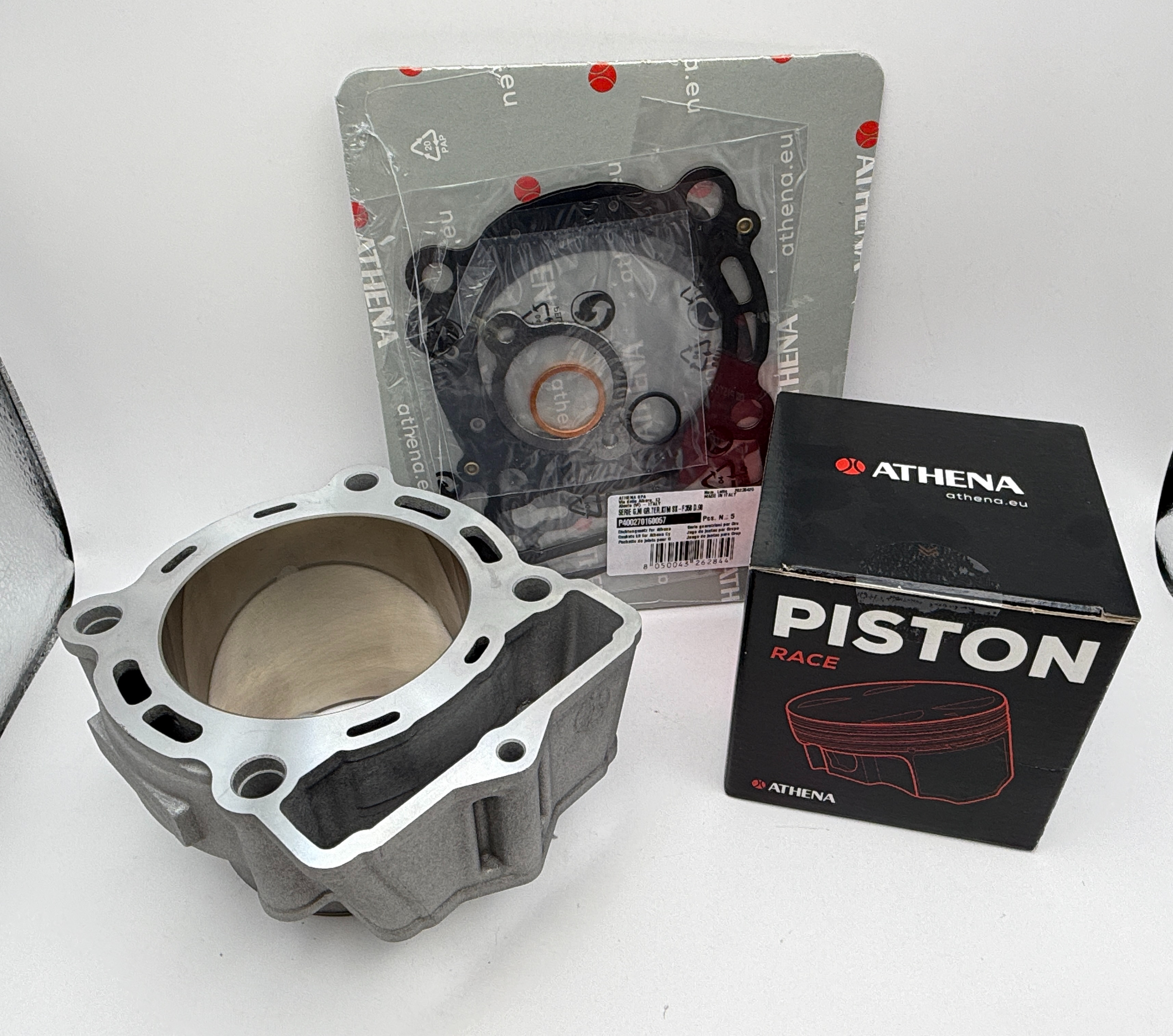 Athena Big Bore Cylinder Kit 90.00mm (+2.00mm) With Top Set, Piston KTM 350 EXC-F 13-16, 350 XCF-W 12-16, Freeride 350 13-14, Husqvarna FE350 14-16 (365cc)