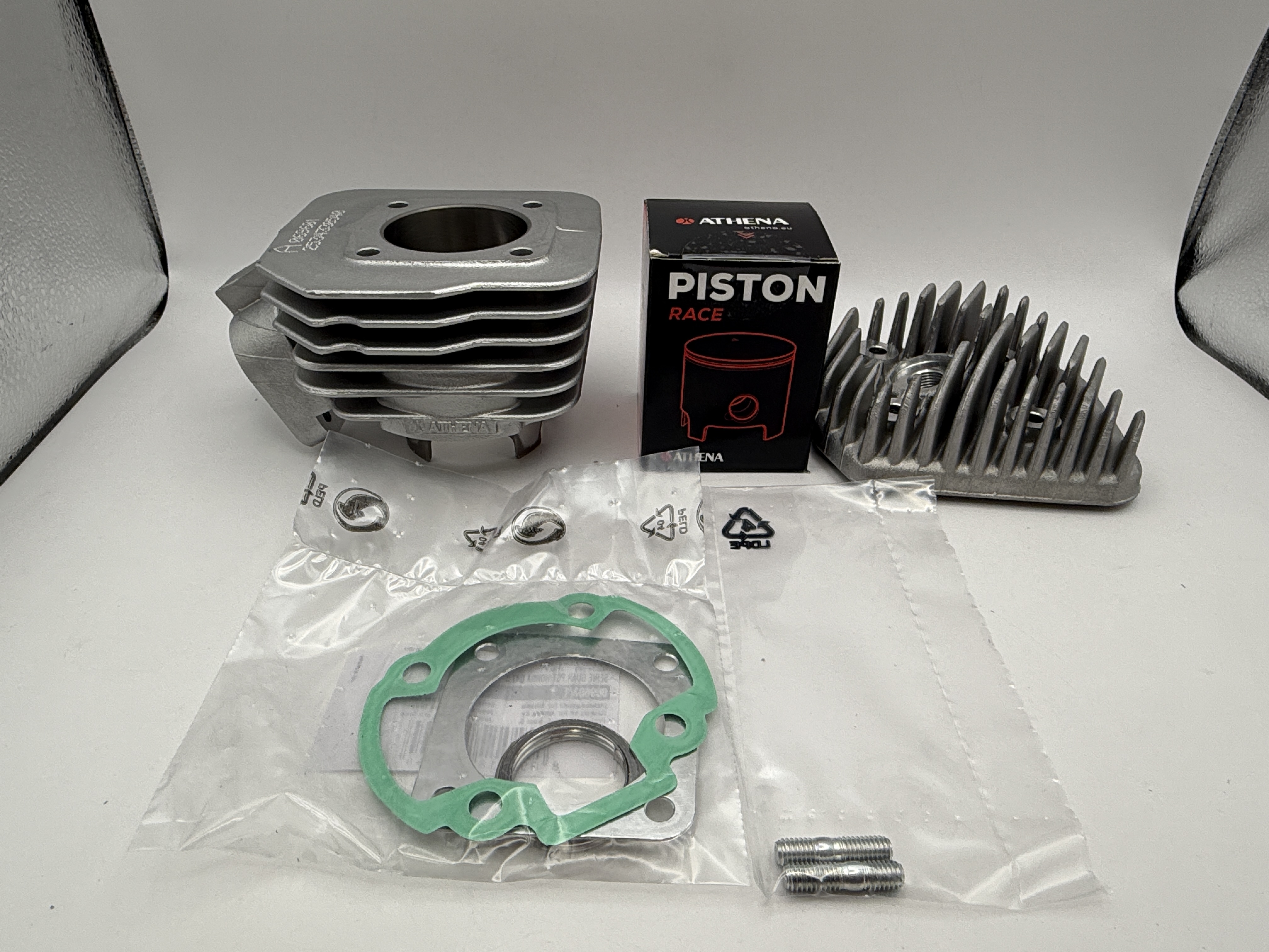 Athena Big Bore Cylinder Kit 47.60mm (+7.60mm) Top Set,Piston,Head Peugeot Vivacity (70cc)