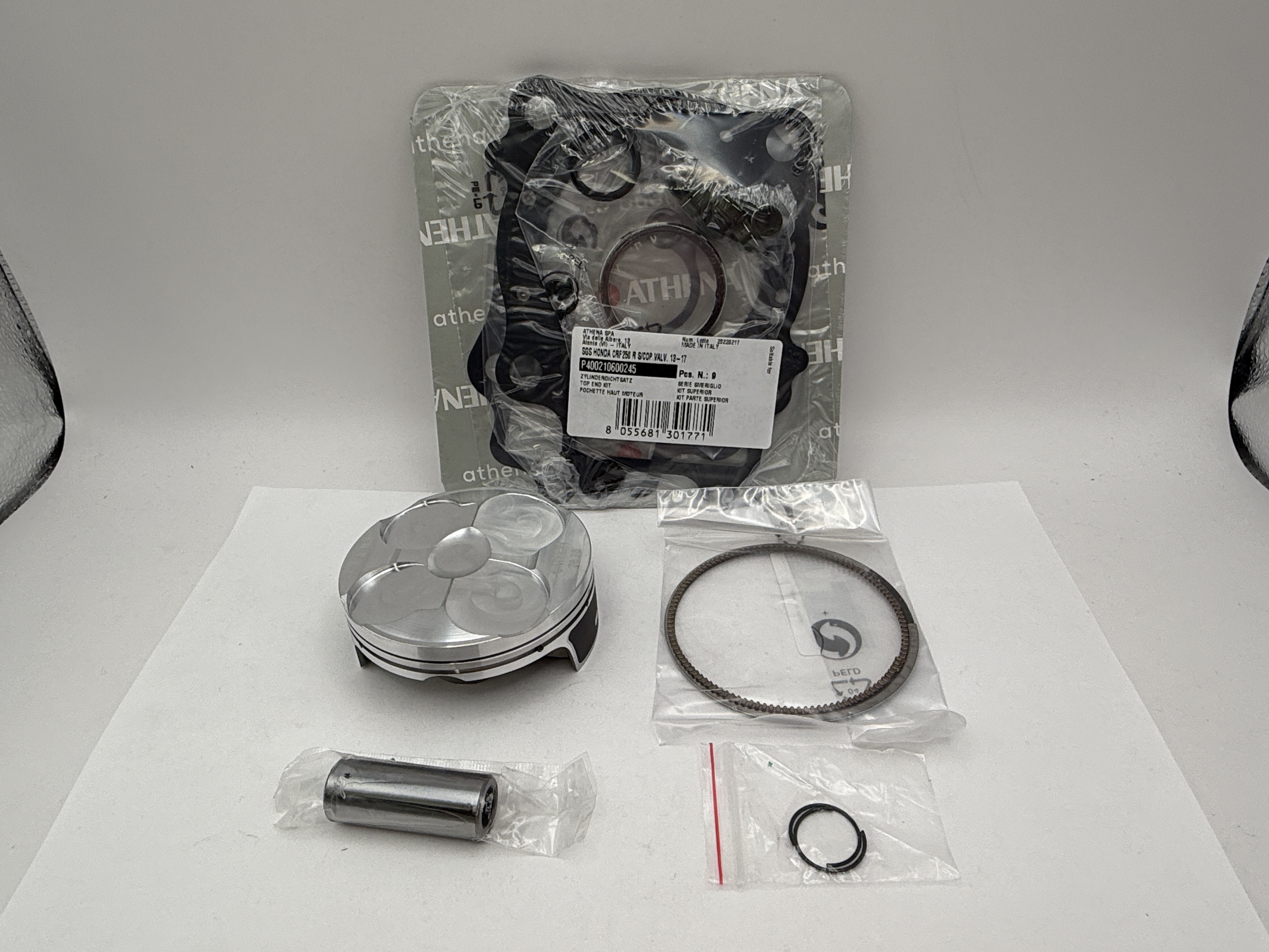 Athena Top End Rebuild Kit (Forged Piston + Top Set) Honda CRF250 10-13 (76.76mm B Piston)