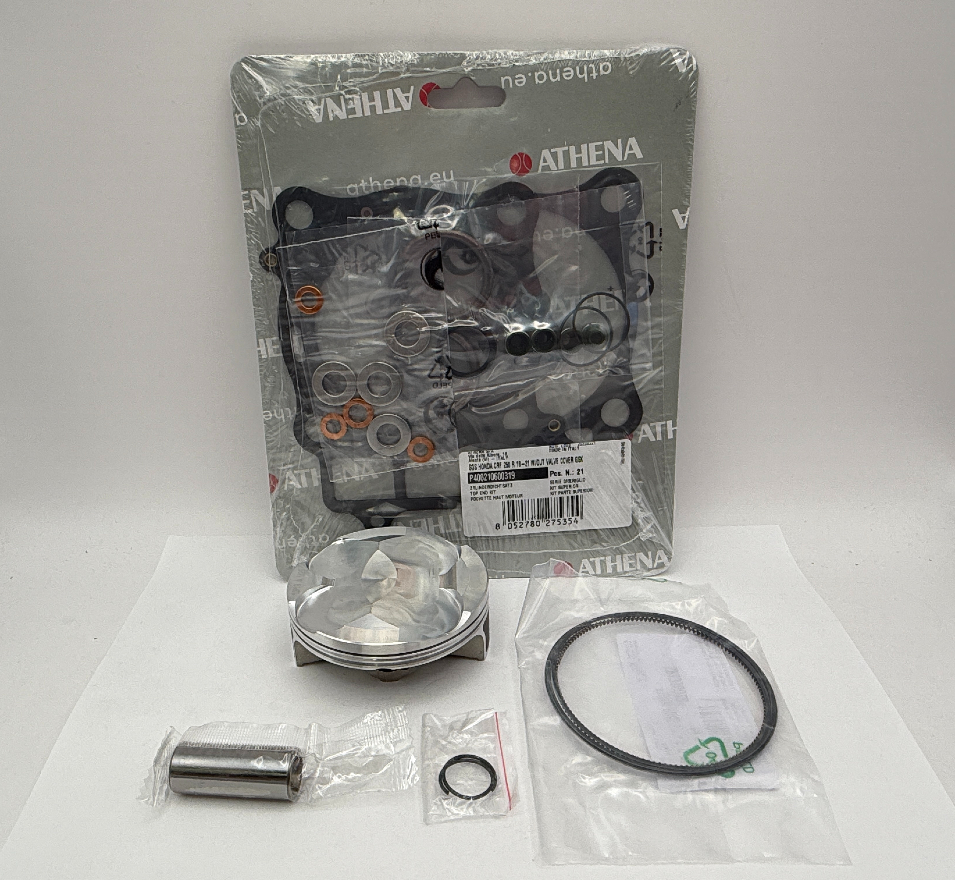 Athena Top End Rebuild Kit (Forged Piston + Top Set) Honda CRF250 18-19 (78.96mm B Piston)