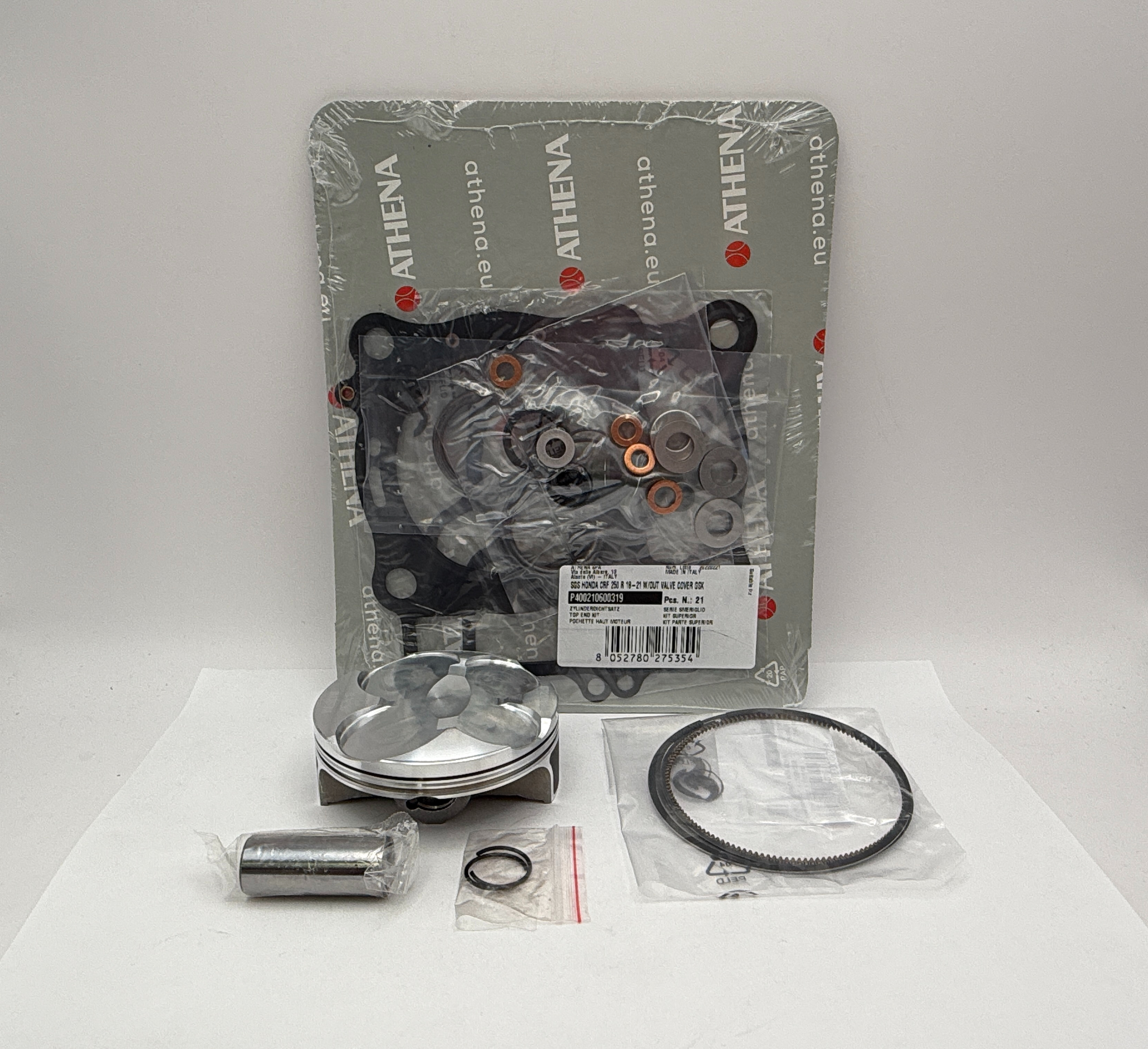 Athena Top End Rebuild Kit (Forged Piston + Top Set) Honda CRF250 20-21 (78.96mm B Piston)