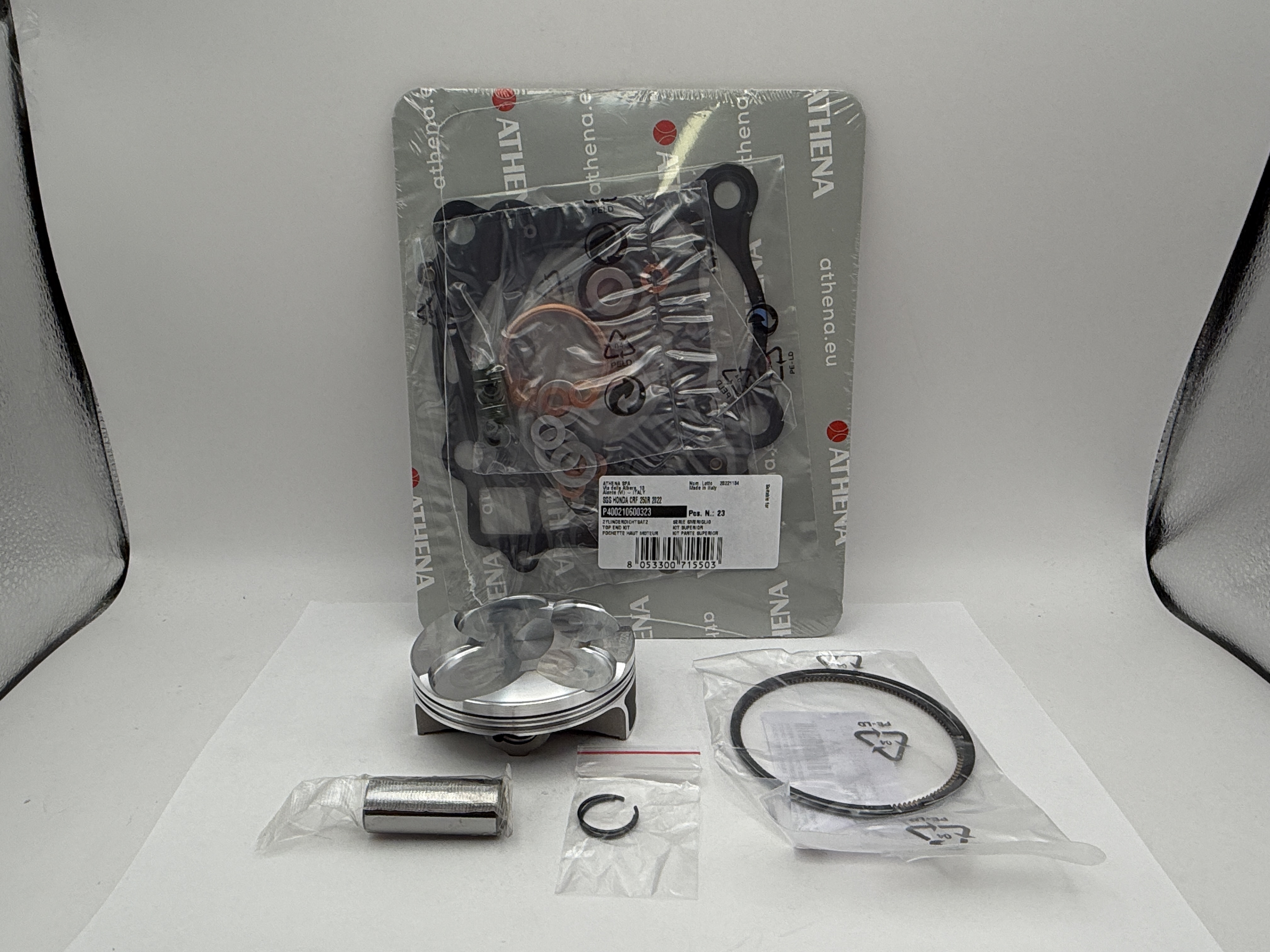 Athena Top End Rebuild Kit (Forged Piston + Top Set) Honda CRF250R 22-24, CRF250RX 22-24 (78.96mm B Piston)
