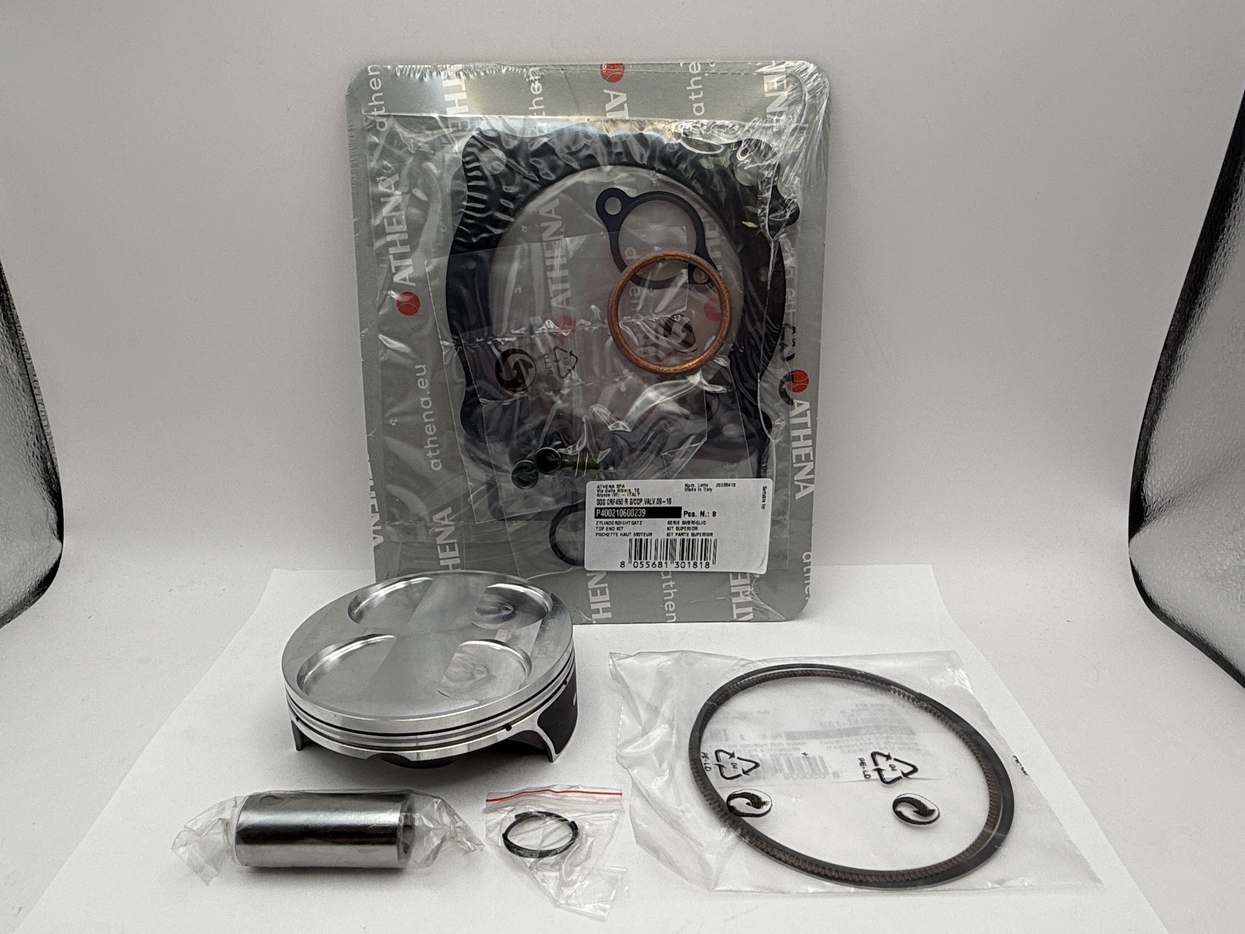 Athena Top End Rebuild Kit (Forged Piston + Top Set) Honda CRF450R 09-16 (95.96mm B Piston)