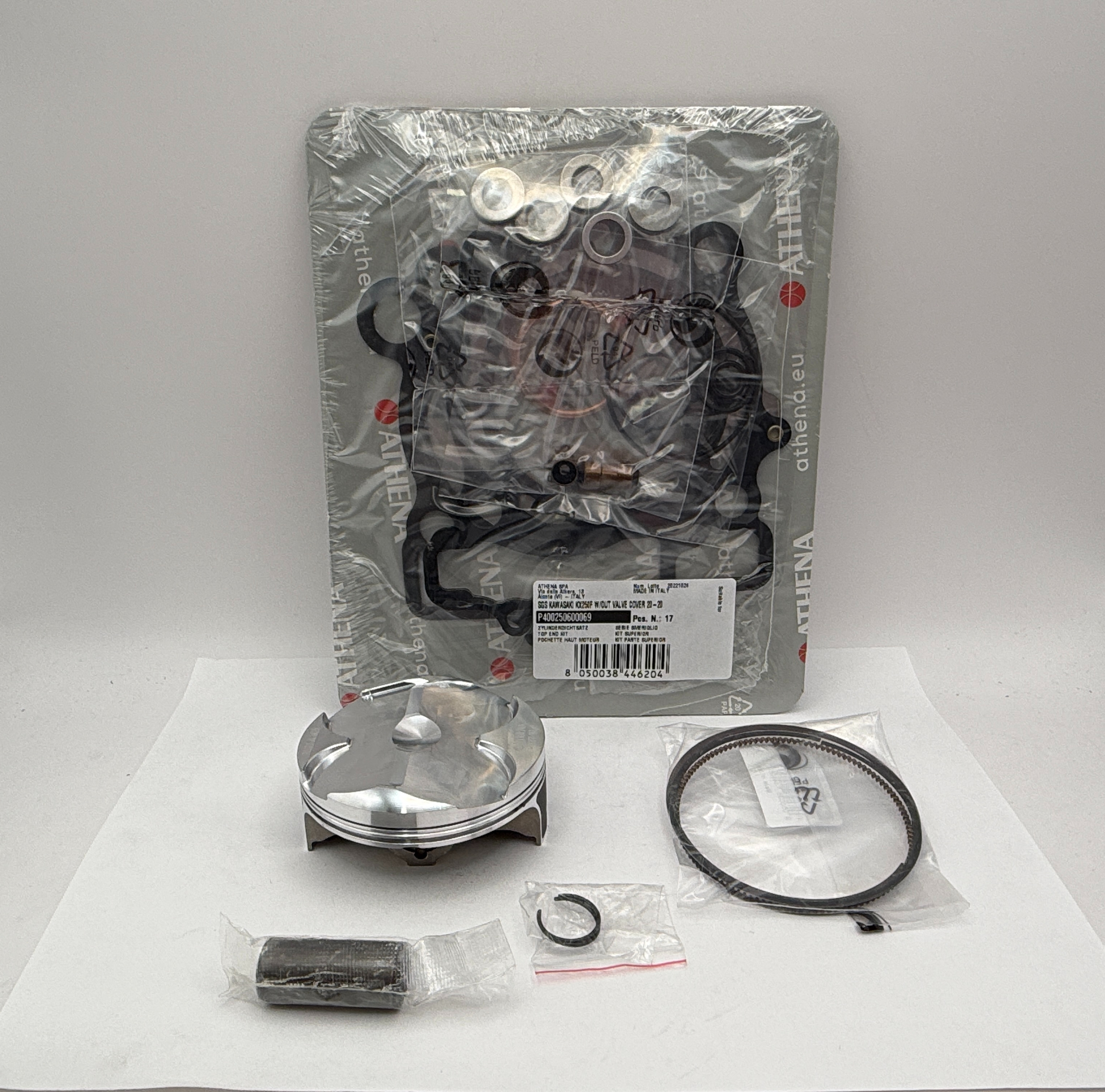 Athena Top End Rebuild Kit (Forged Piston + Top Set) Kawasaki KX250F 2020 (77.97mm B Piston)