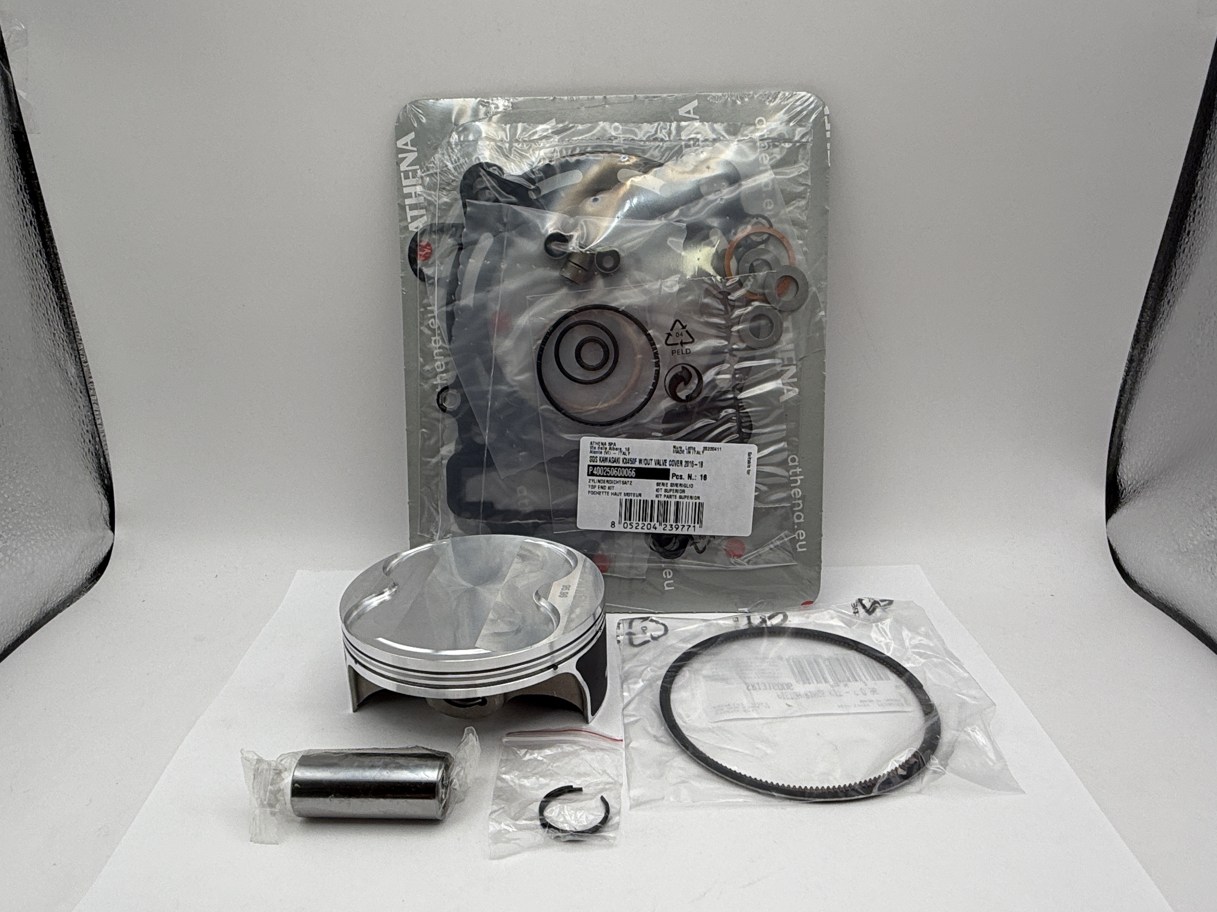 Athena Top End Rebuild Kit (Forged Piston + Top Set) Kawasaki KX450F 16-18 (95.96mm B Piston)