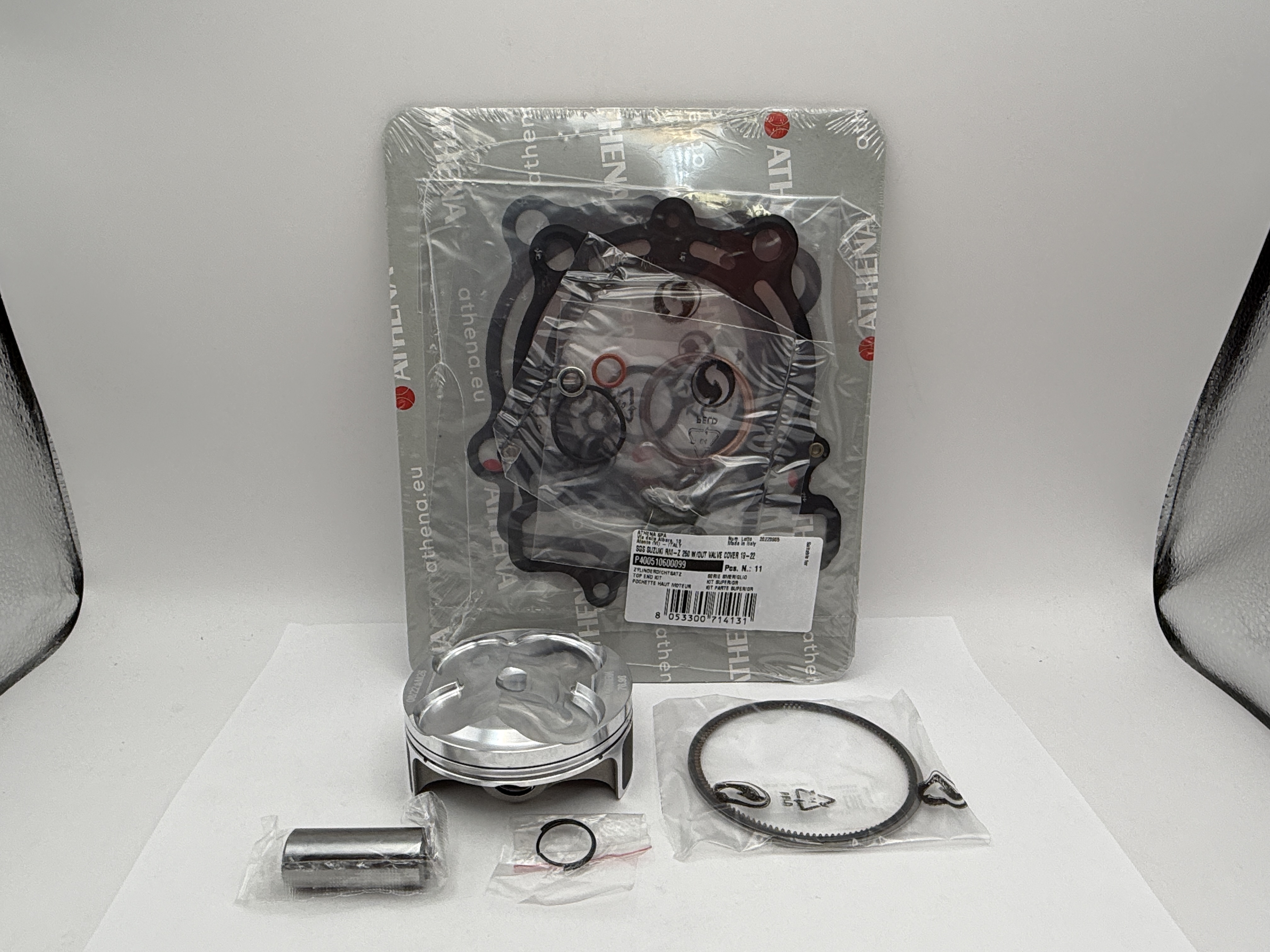 Athena Top End Rebuild Kit (Forged Piston + Top Set) Suzuki RM-Z250 19-23 (76.96mm B Piston)