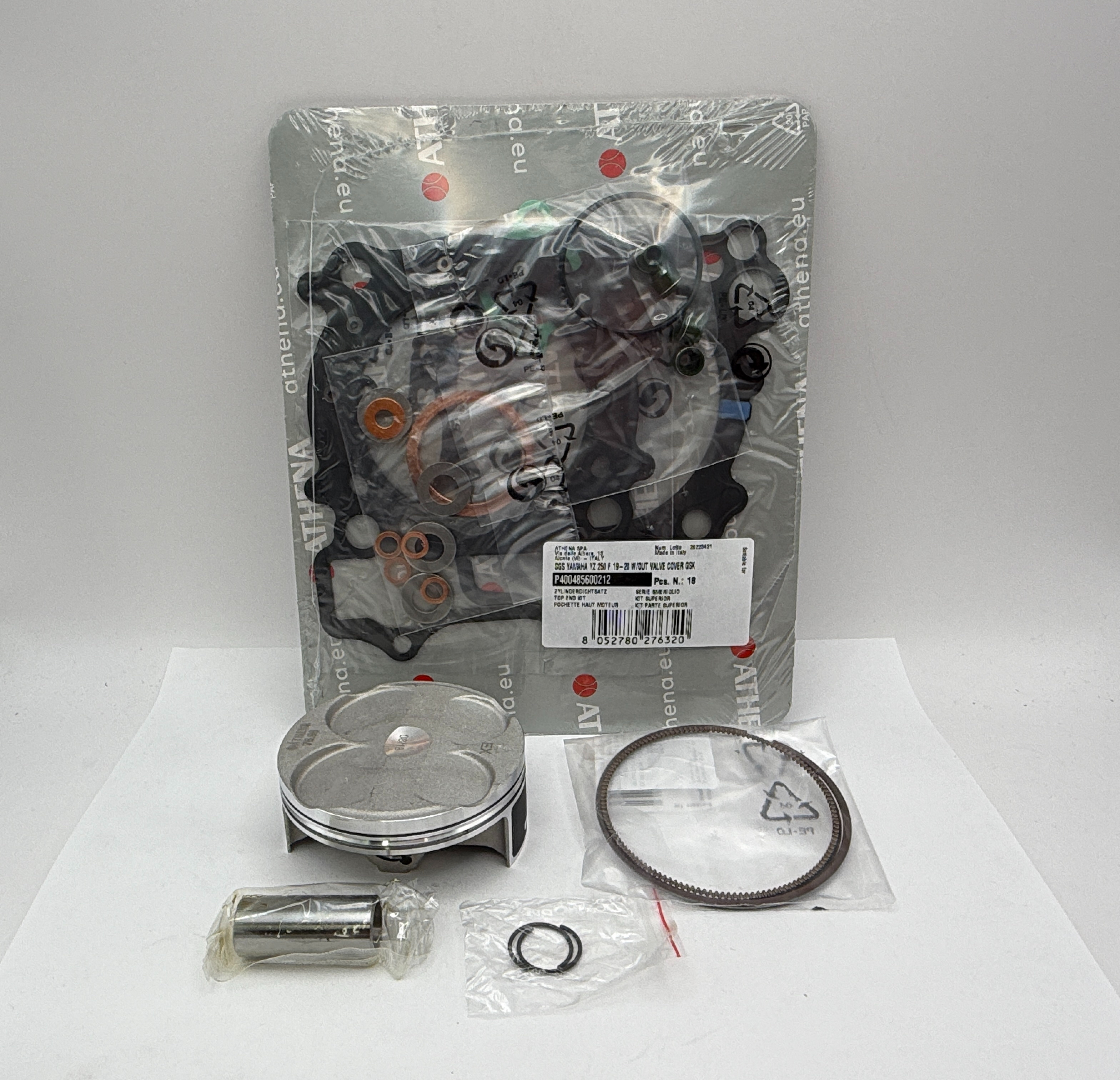 Athena Top End Rebuild Kit (Forged Piston + Top Set) Yamaha YZ250F 19-22 (76.96mm B Piston)