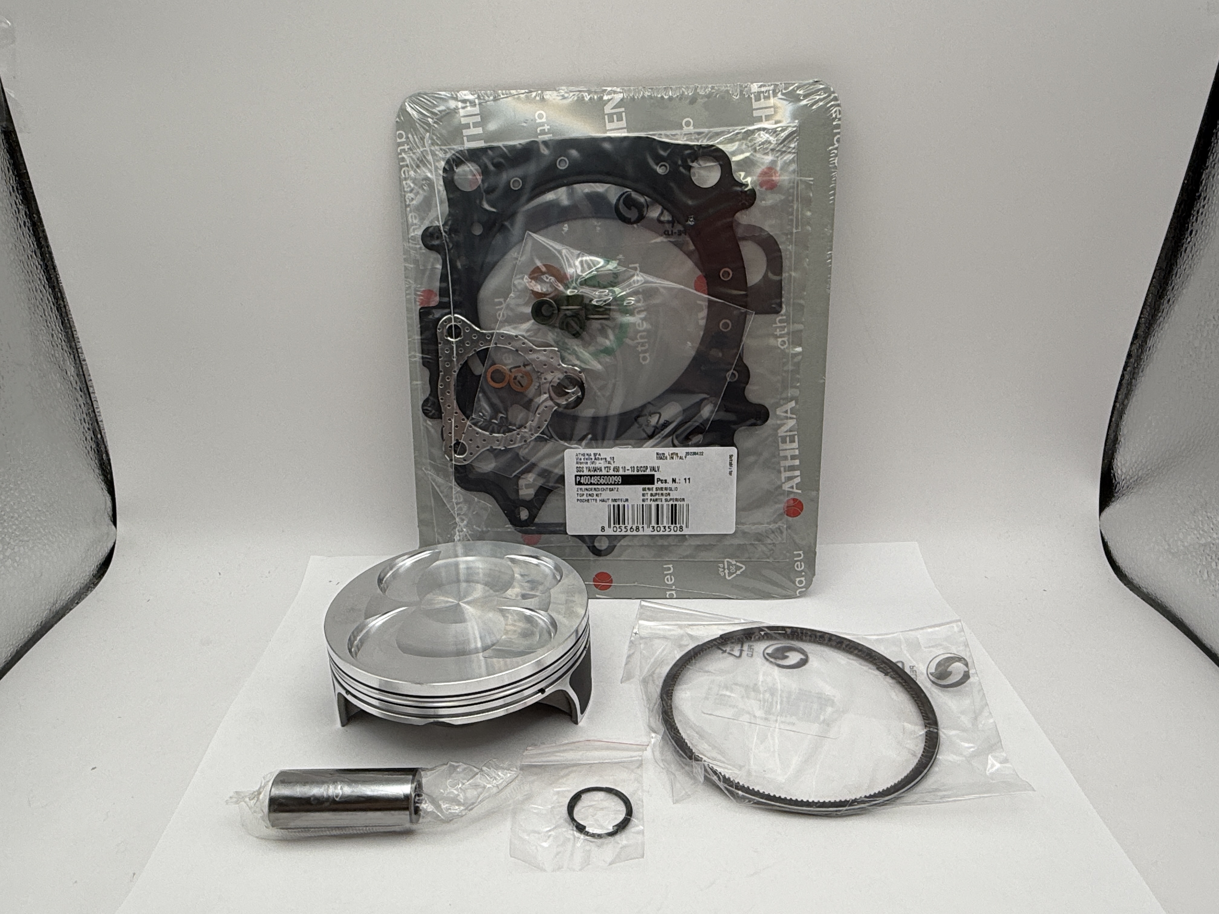 Athena Top End Rebuild Kit (Forged Piston + Top Set) Yamaha YZ450F 10-13 (96.96mm B Piston)