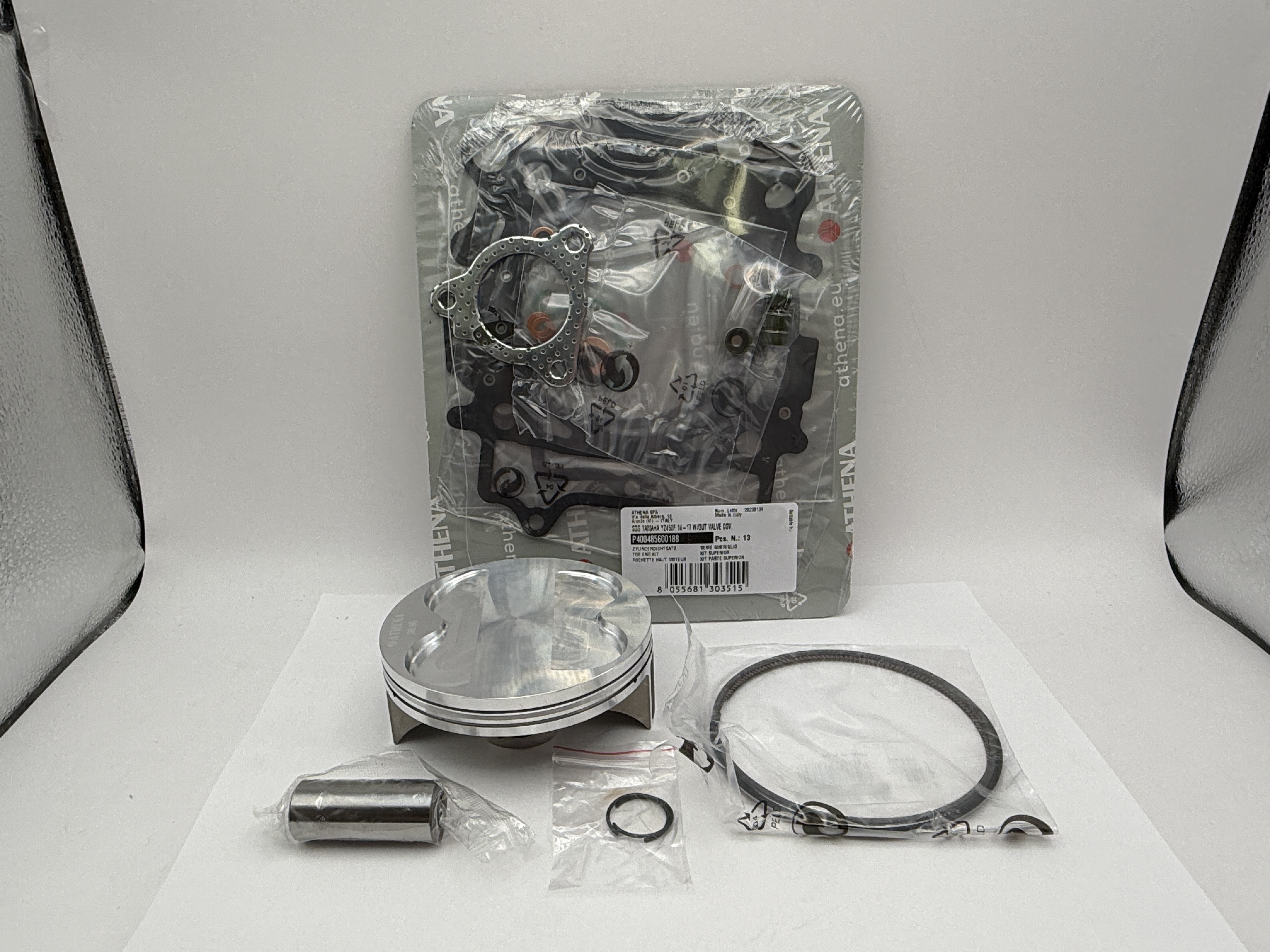 Athena Top End Rebuild Kit (Forged Piston + Top Set) Yamaha YZ450F 14-17, YZ450FX 16-18, WR450F 16-18 (96.96mm B Piston)