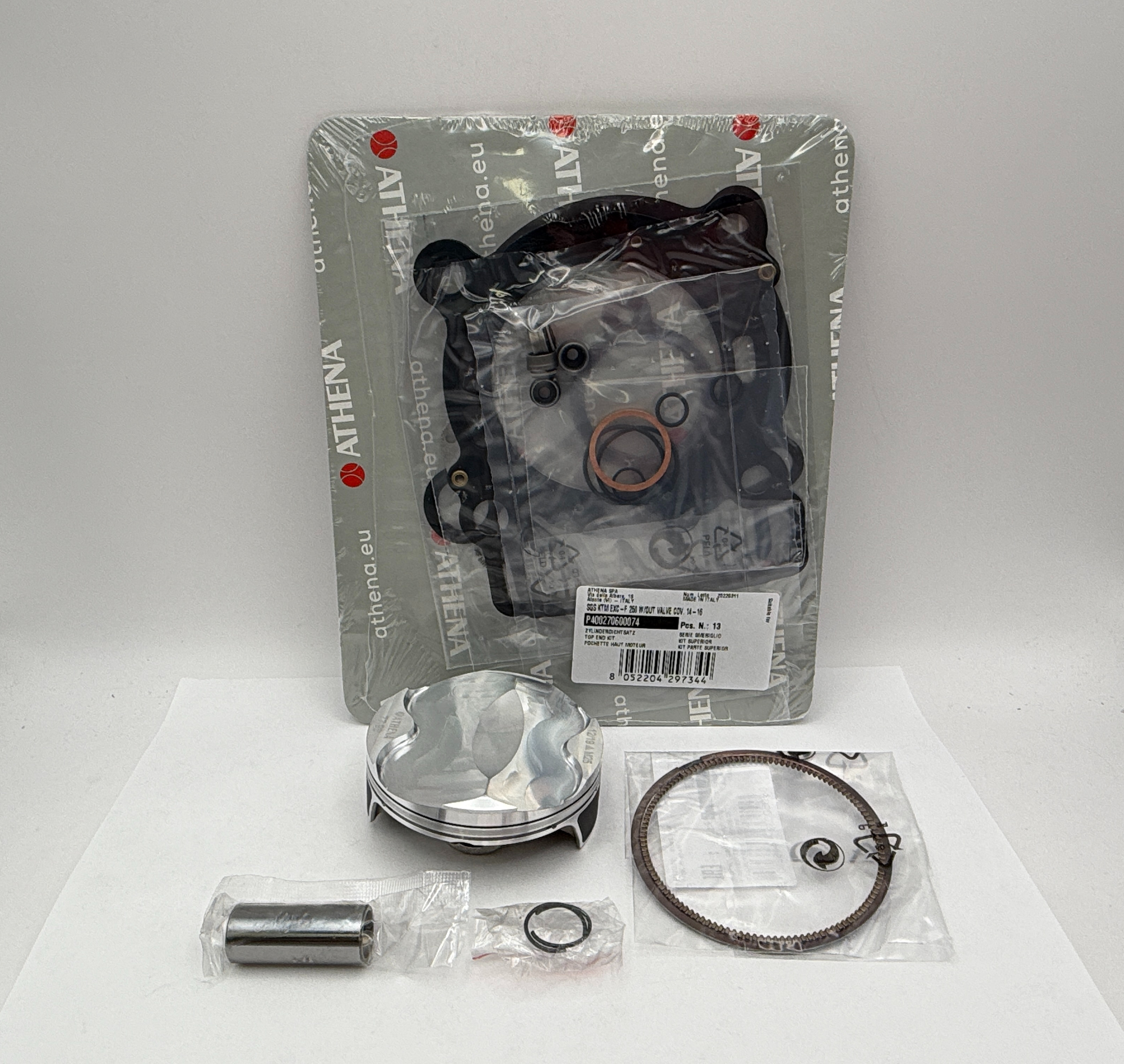 Athena Top End Rebuild Kit (Forged Piston + Top Set) KTM 250 EXC-F 14-16 (77.96mm B Piston)