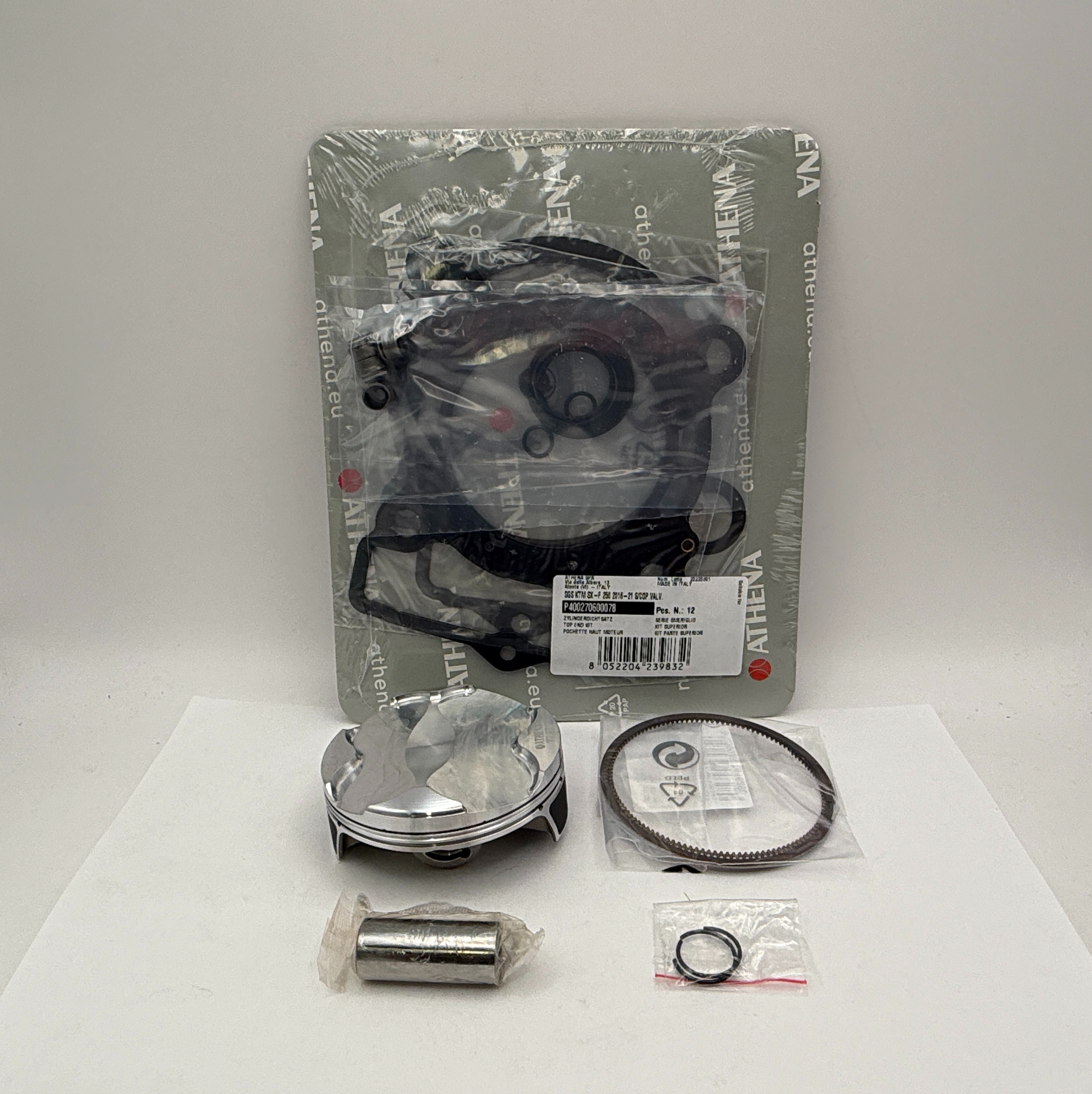 Athena Top End Rebuild Kit (Forged Piston + Top Set) KTM 250 SX-F 16-22 (77.97mm B Piston)