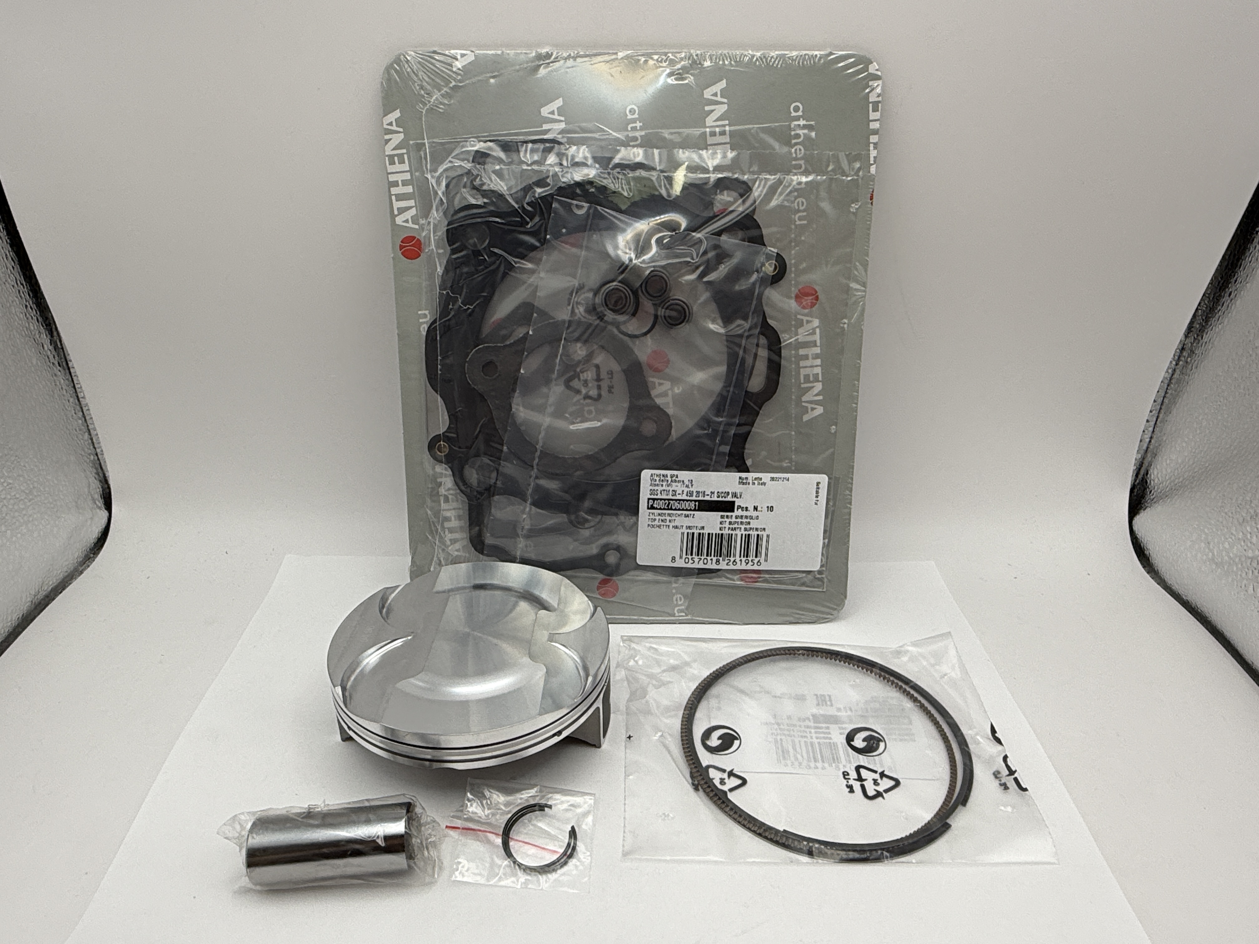 Athena Top End Rebuild Kit (Forged Piston + Top Set) KTM 450 SX-F 16-19, Husqvarna FC450 16-19, FX450 17-19, FS450 17-19 (94.96mm B Piston)
