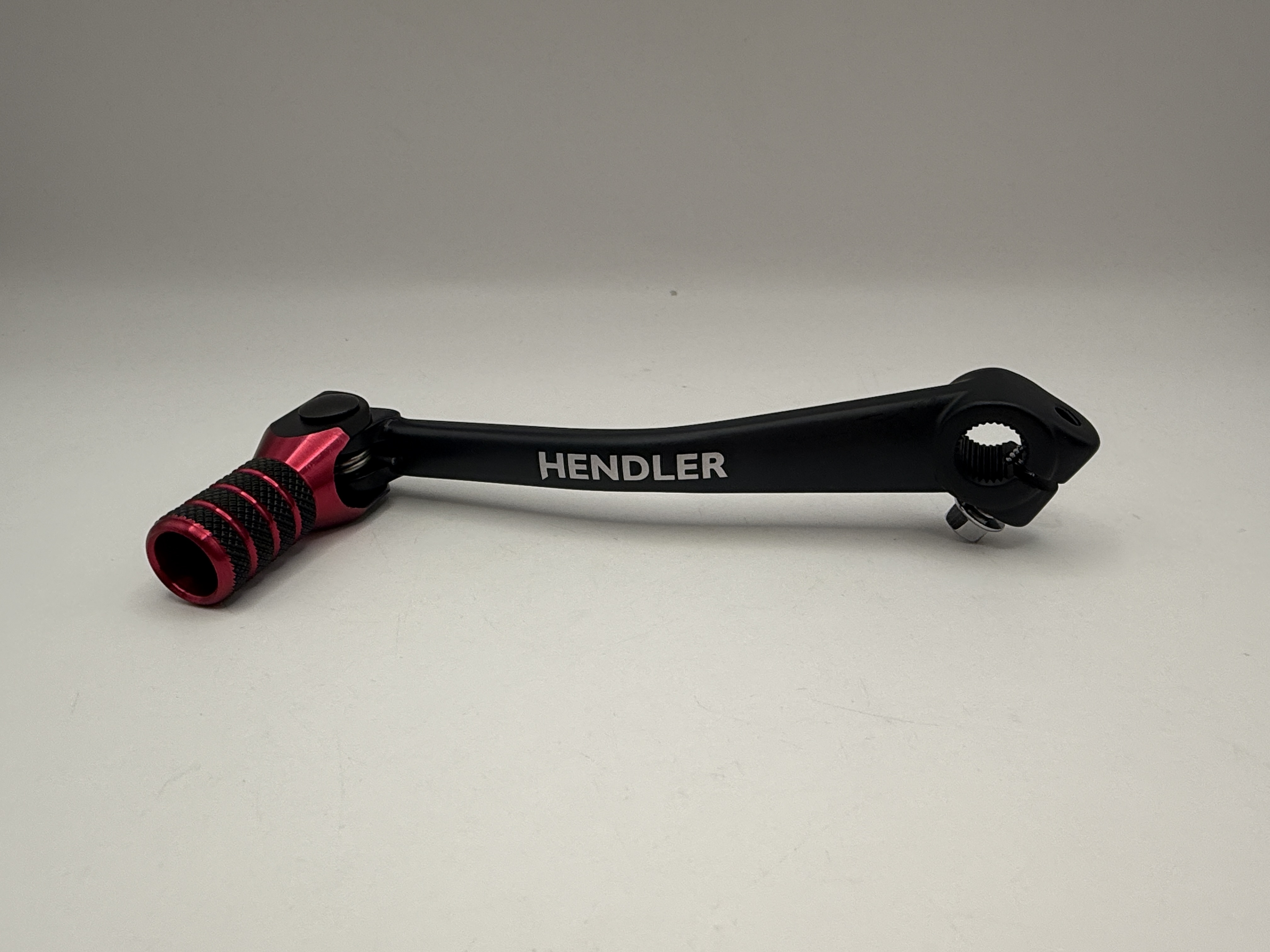 Hendler Gear Lever Alloy Black with Red Tip Honda CRF50F 04-20, CRF70F 04-19