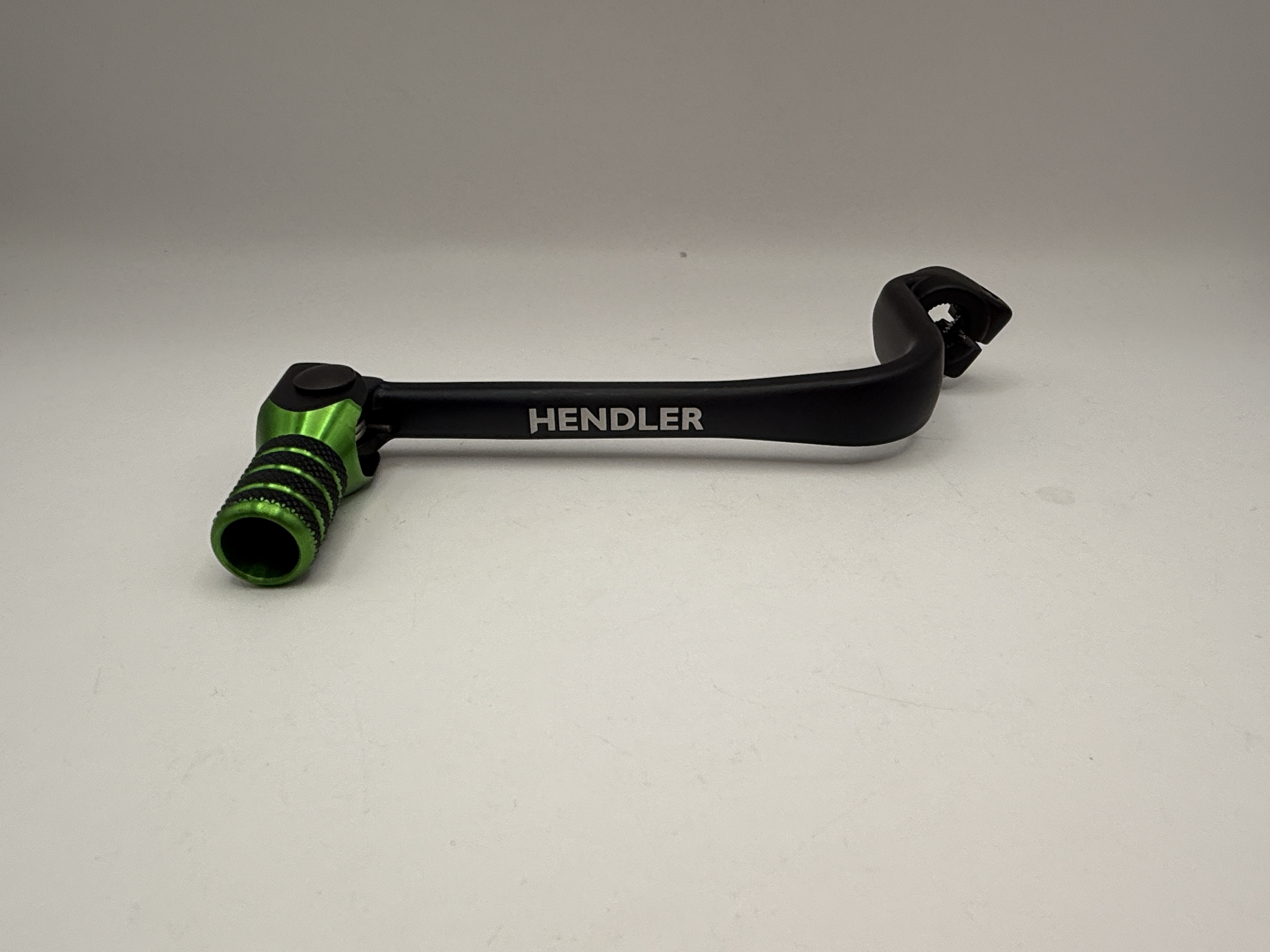 Hendler Gear Lever Alloy Black with Green Tip Kawasaki KLX110 02-04