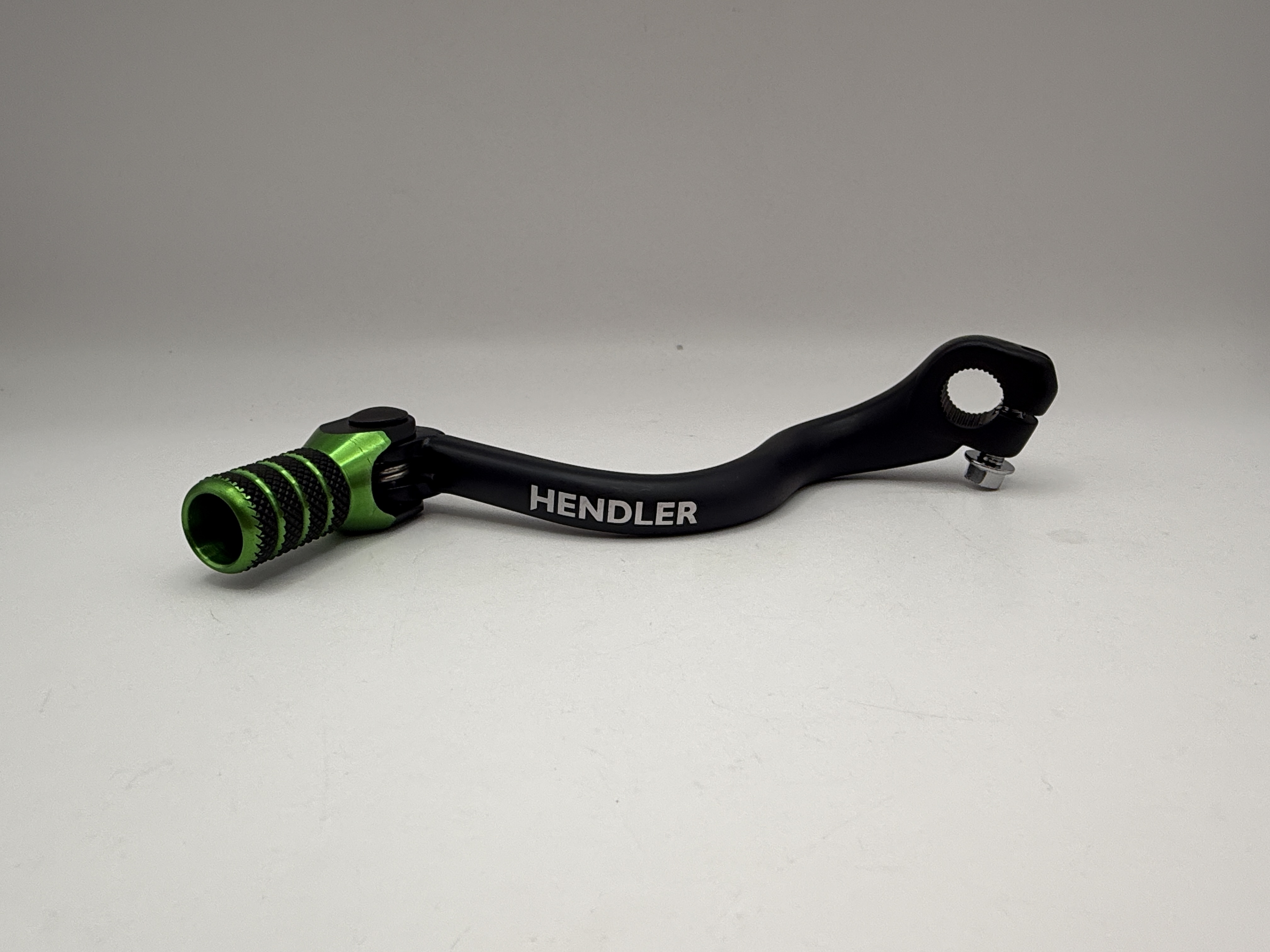Hendler Gear Lever Alloy Black with Green Tip Kawasaki KX125 94-05