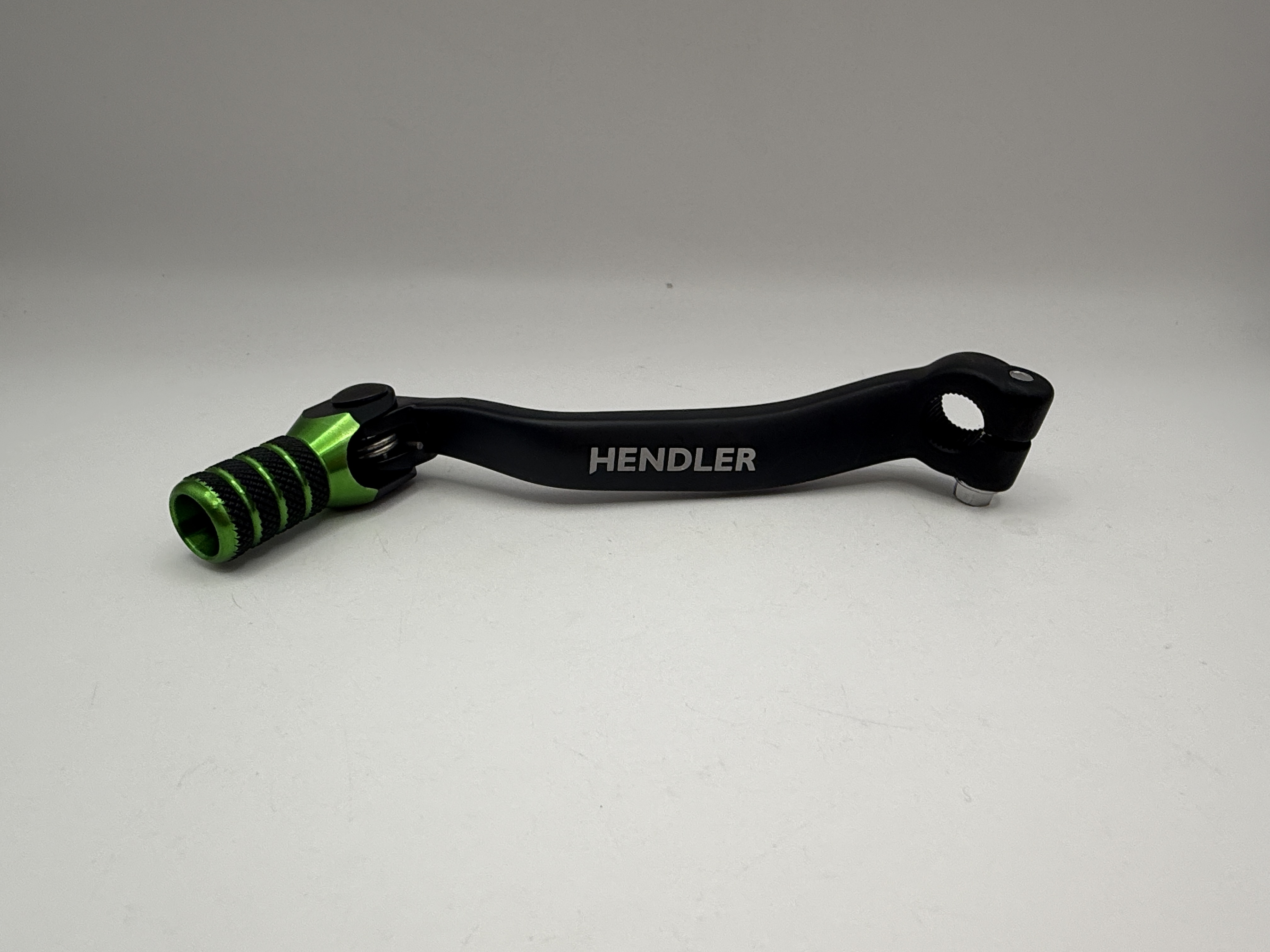 Hendler Gear Lever Alloy Black with Green Tip Kawasaki KX125 03-08