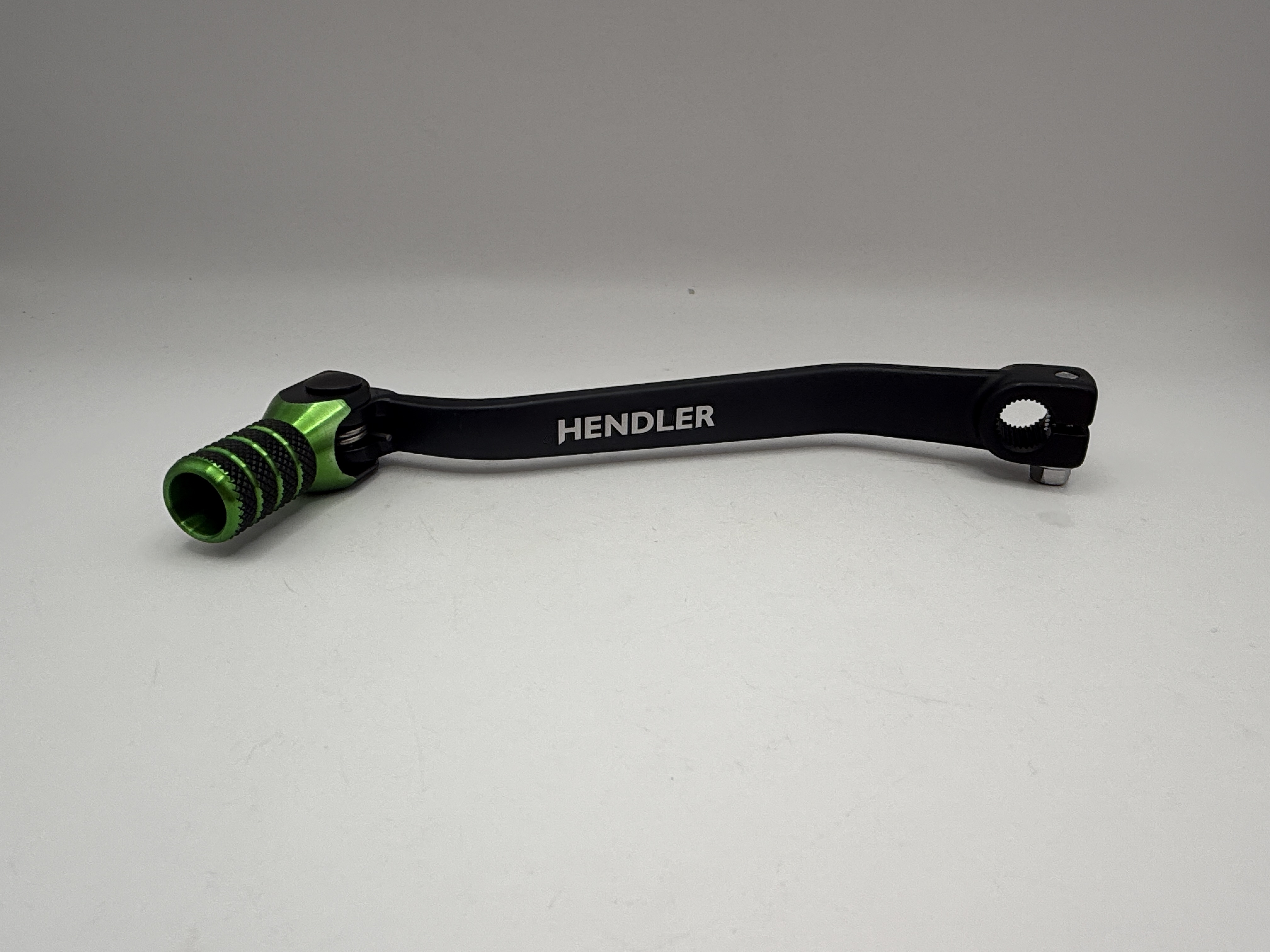 Hendler Gear Lever Alloy Black with Green Tip Kawasaki KLX150S 09-13