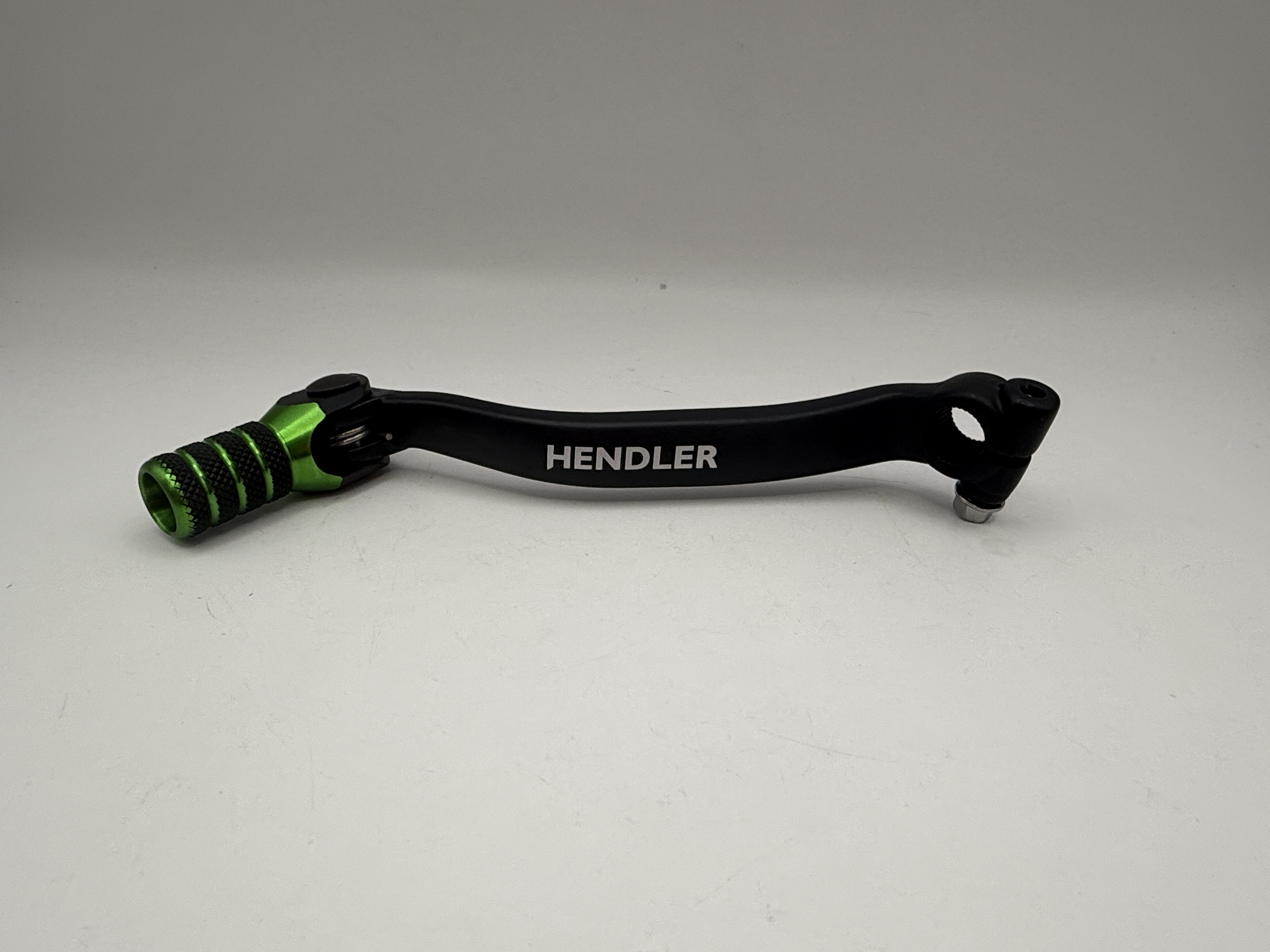 Hendler Gear Lever Alloy Black with Green Tip Kawasaki KX250F 09-18, KX250 19-20