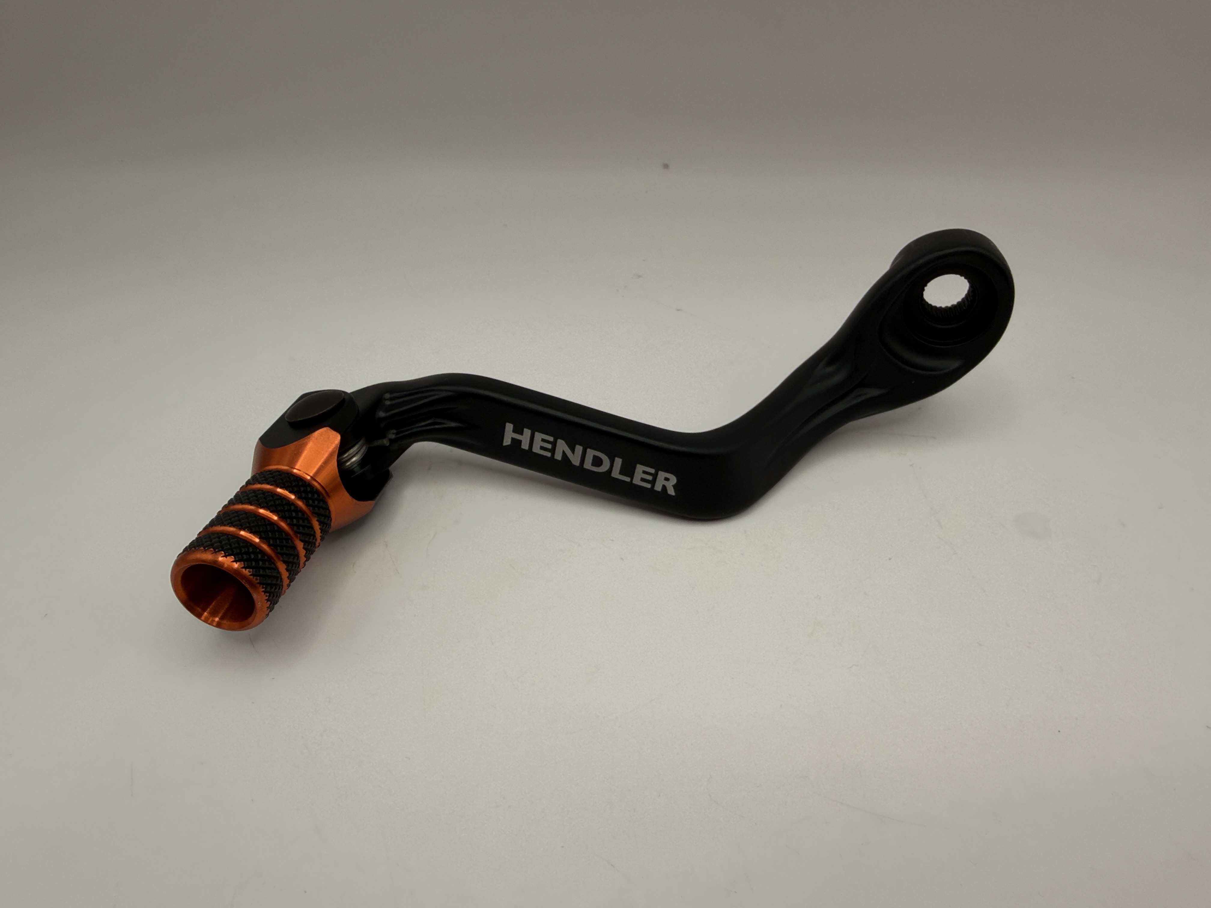 Hendler Gear Lever Alloy Black with Orange Tip KTM 65 SX 09-20, Husqvarna TC65 17-20