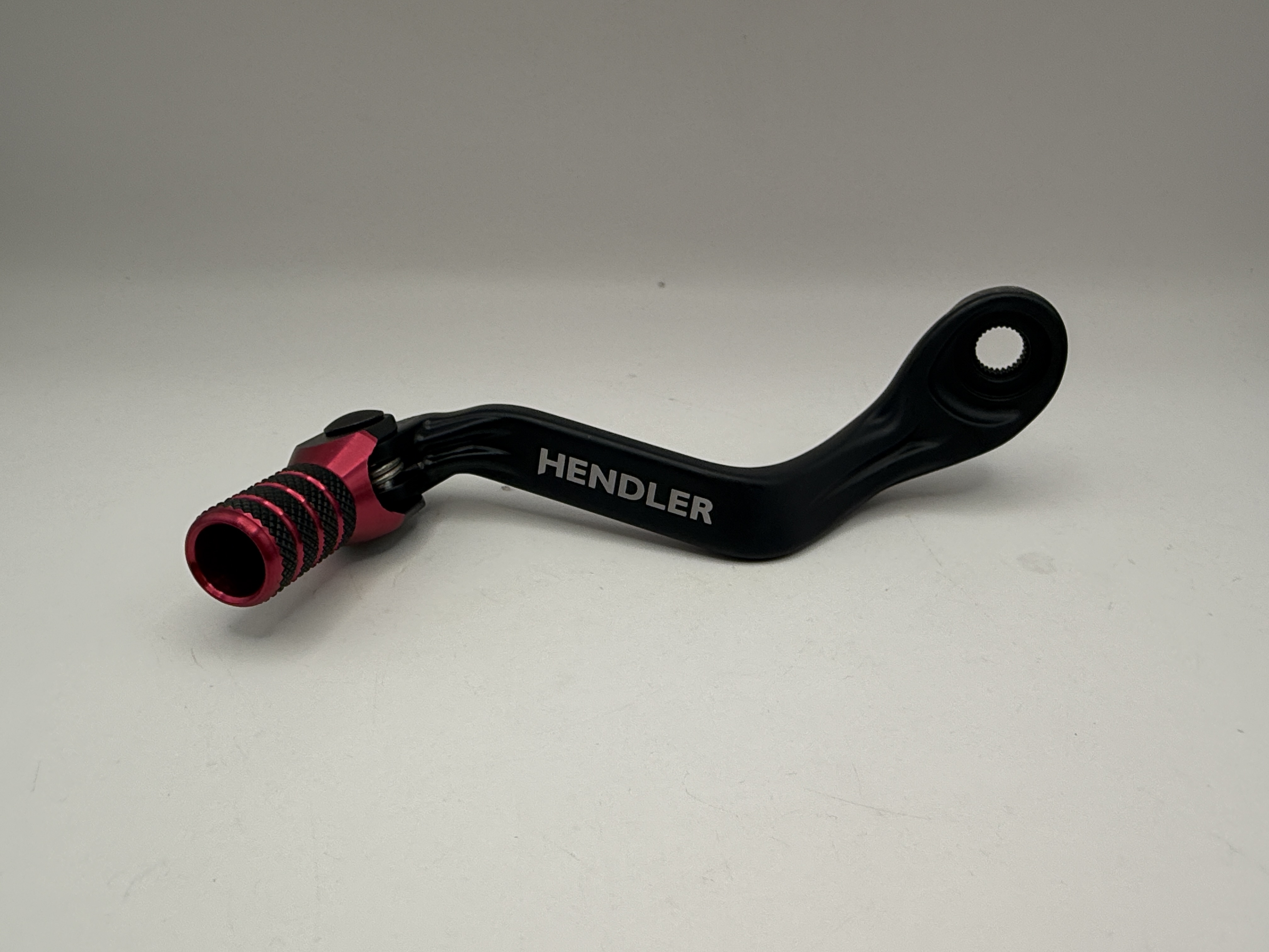 Hendler Gear Lever Alloy Black with Red Tip KTM 65 SX 09-20, Husqvarna TC65 17-20