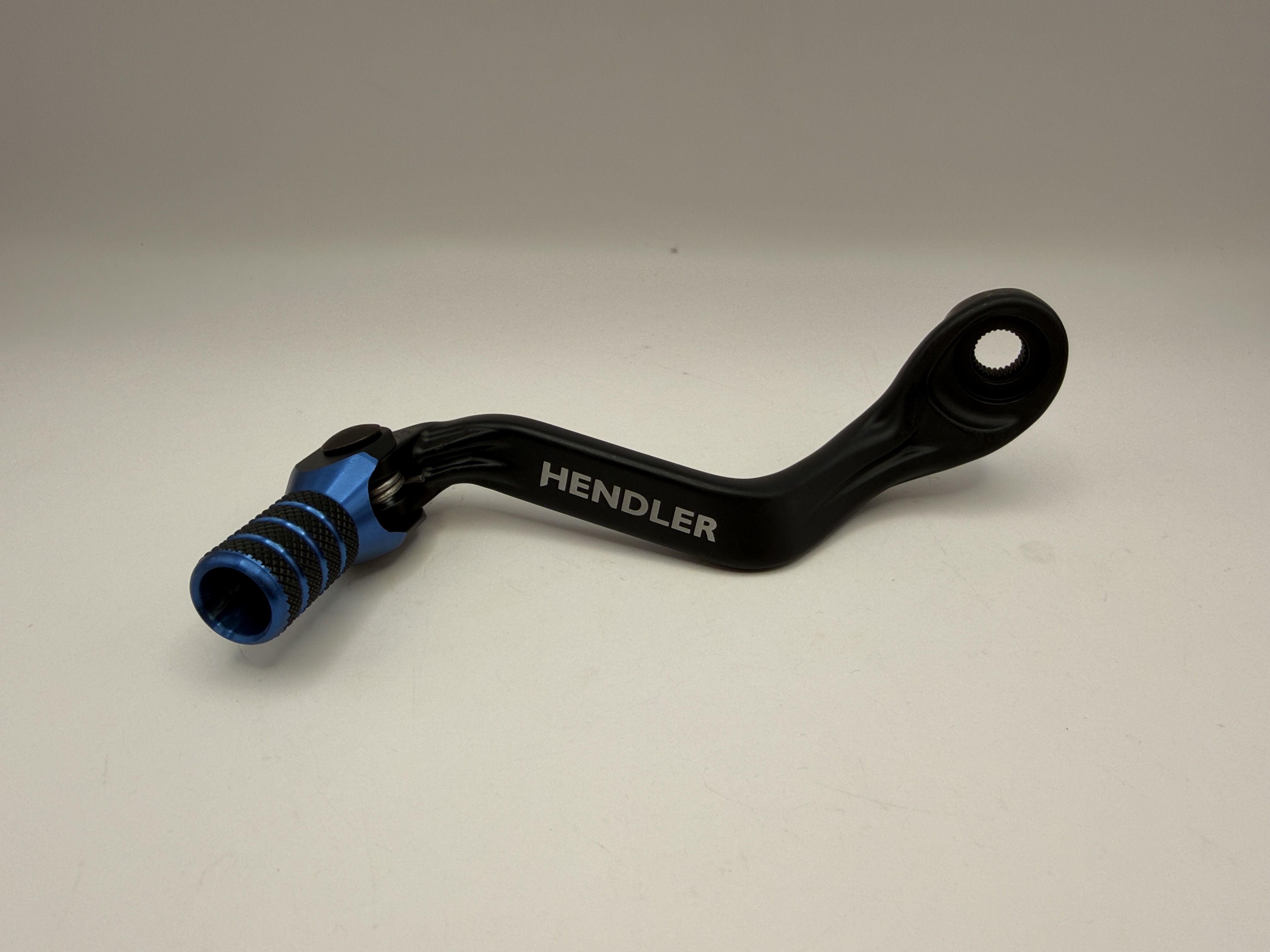 Hendler Gear Lever Alloy Black with Blue Tip KTM 65 SX 09-20, Husqvarna TC65 17-20