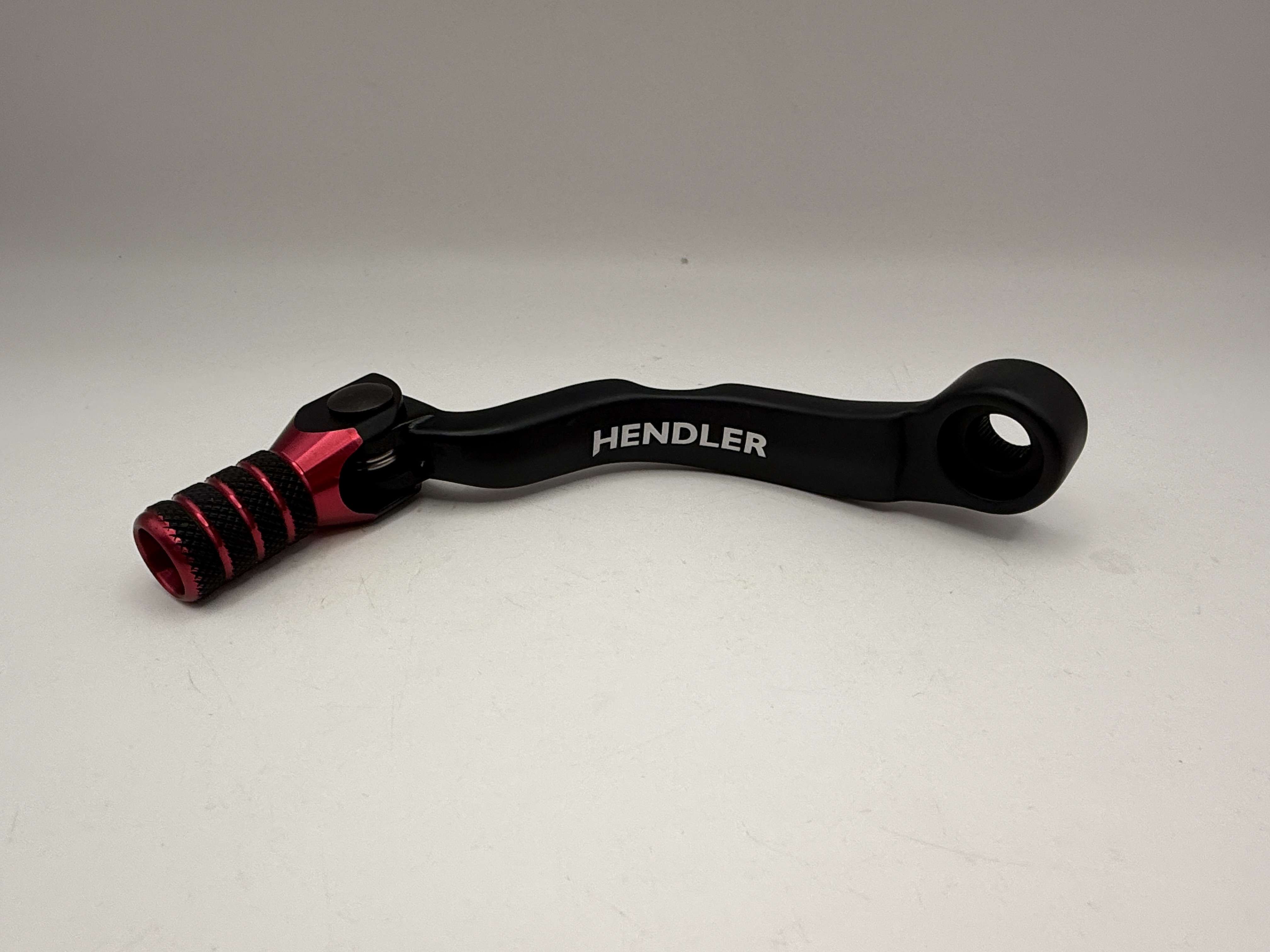 Hendler Gear Lever Alloy Black with Red Tip KTM 85 SX 18-20, 125 SX 17-20, 150 SX 17-20, 125 XC-W 17-19, Husqvarna TC85 18-20, TC125 17-20, TE150 17-19, TX125 17-19