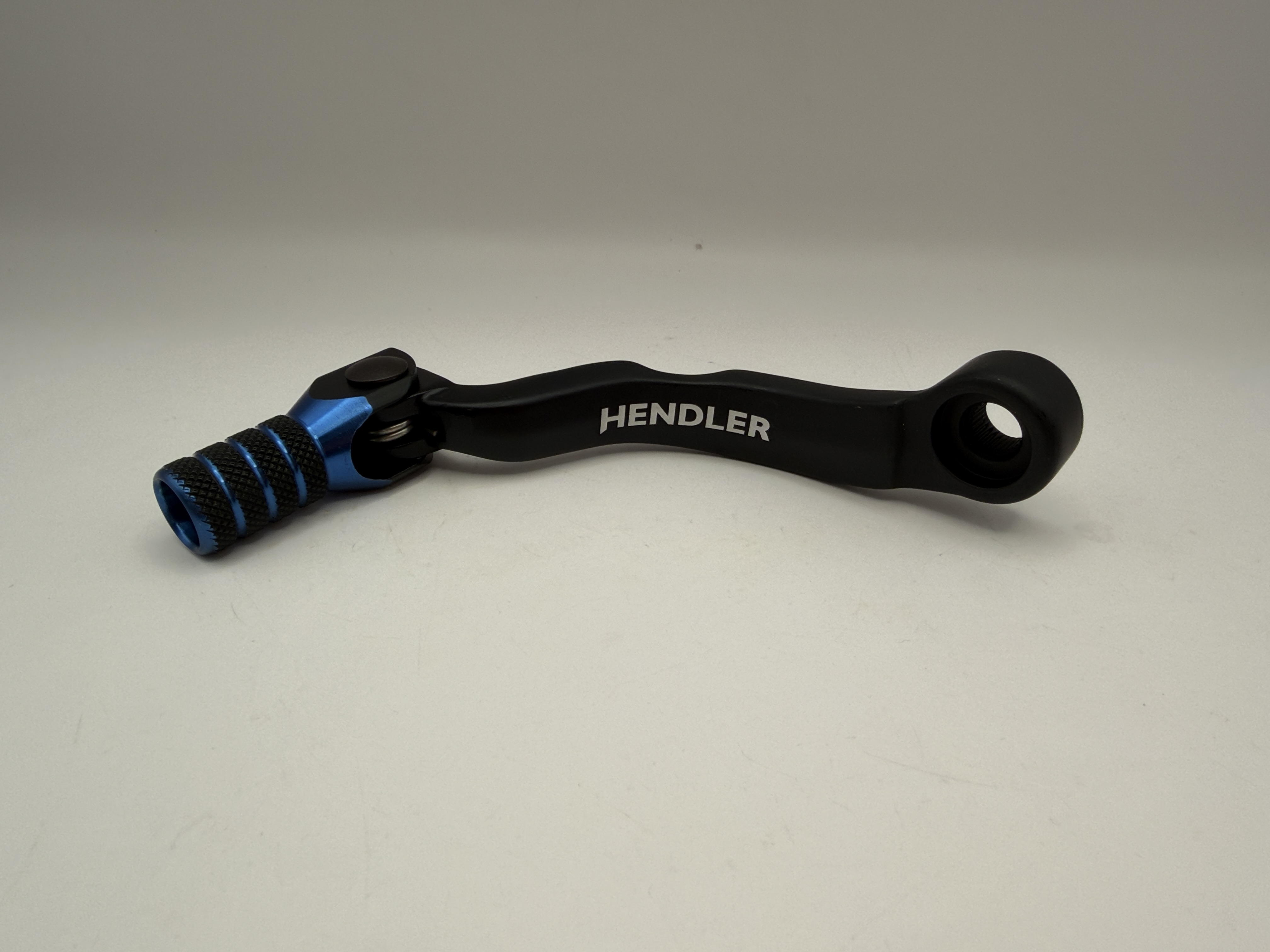 Hendler Gear Lever Alloy Black with Blue Tip KTM 85 SX 18-20, 125 SX 17-20, 150 SX 17-20, 125 XC-W 17-19, Husqvarna TC85 18-20, TC125 17-20, TE150 17-19, TX125 17-19